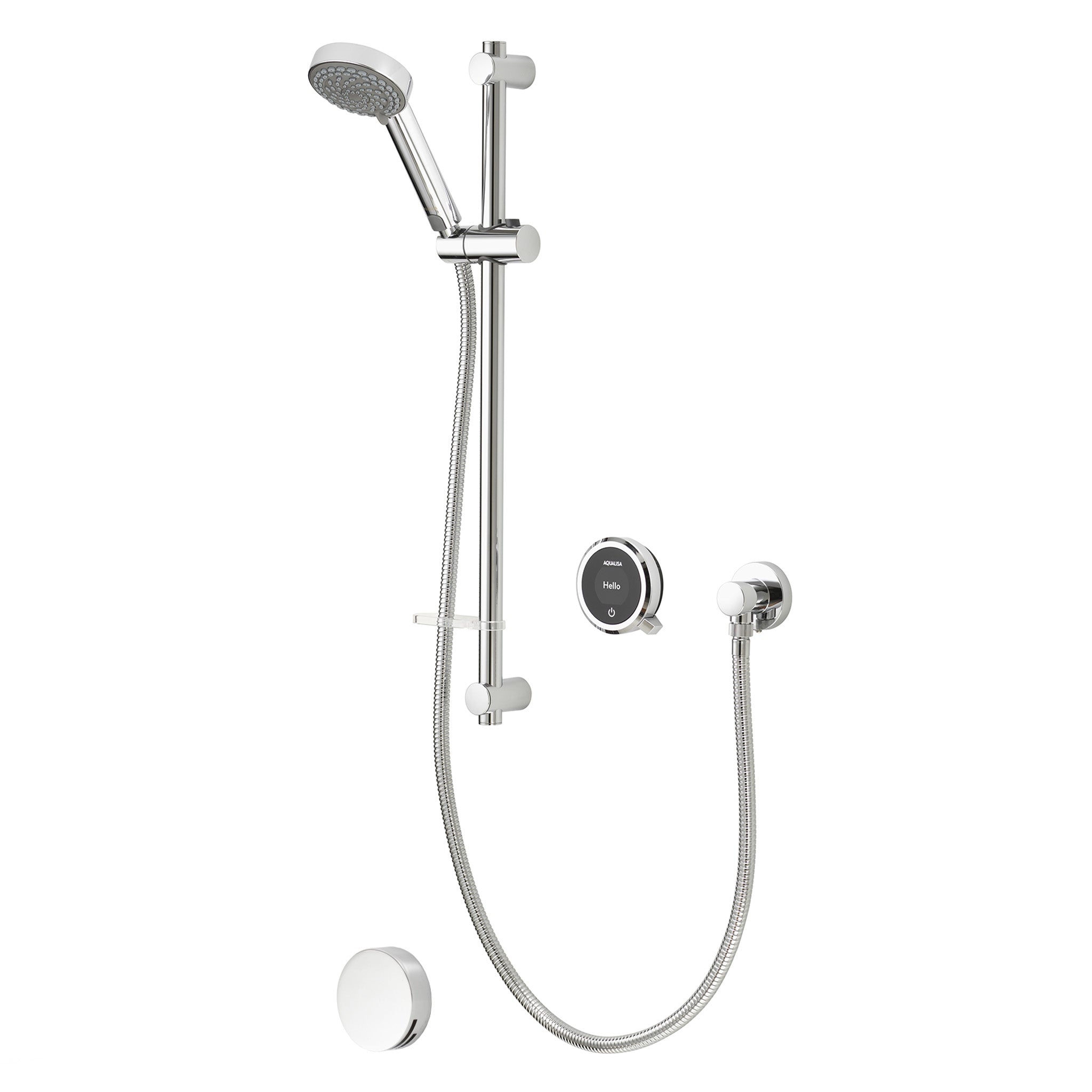 Aqualisa Quartz Touch Concealed Digital Smart Shower System With Adjustable Handset & Overflow Filler