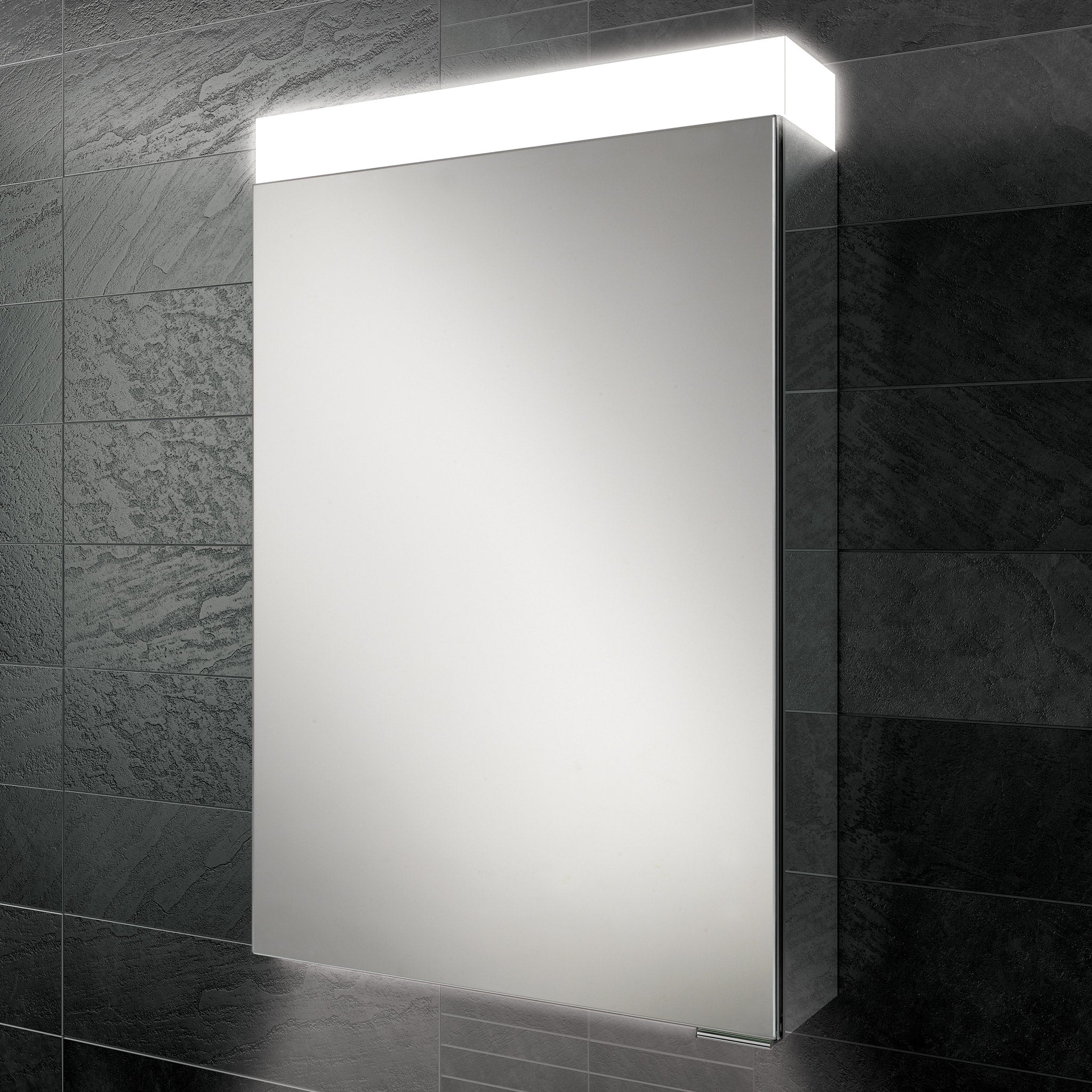 HiB Apex 50 LED Aluminium Mirror Cabinet 50 x 75cm