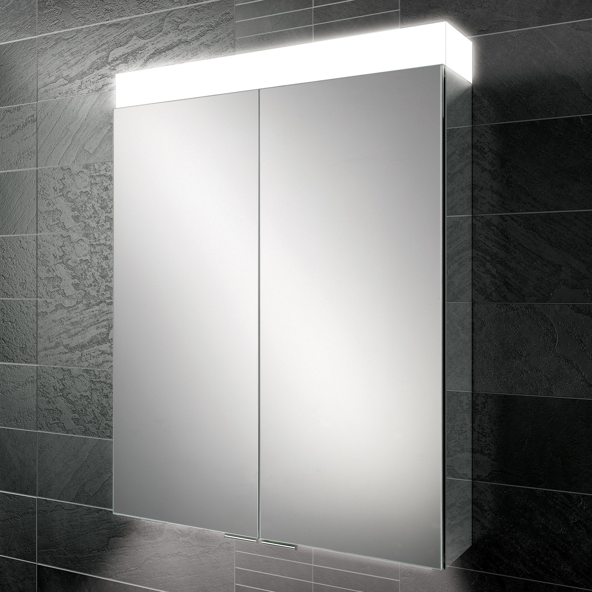 HiB Apex 60 LED Aluminium Mirror Cabinet 60 x 75cm