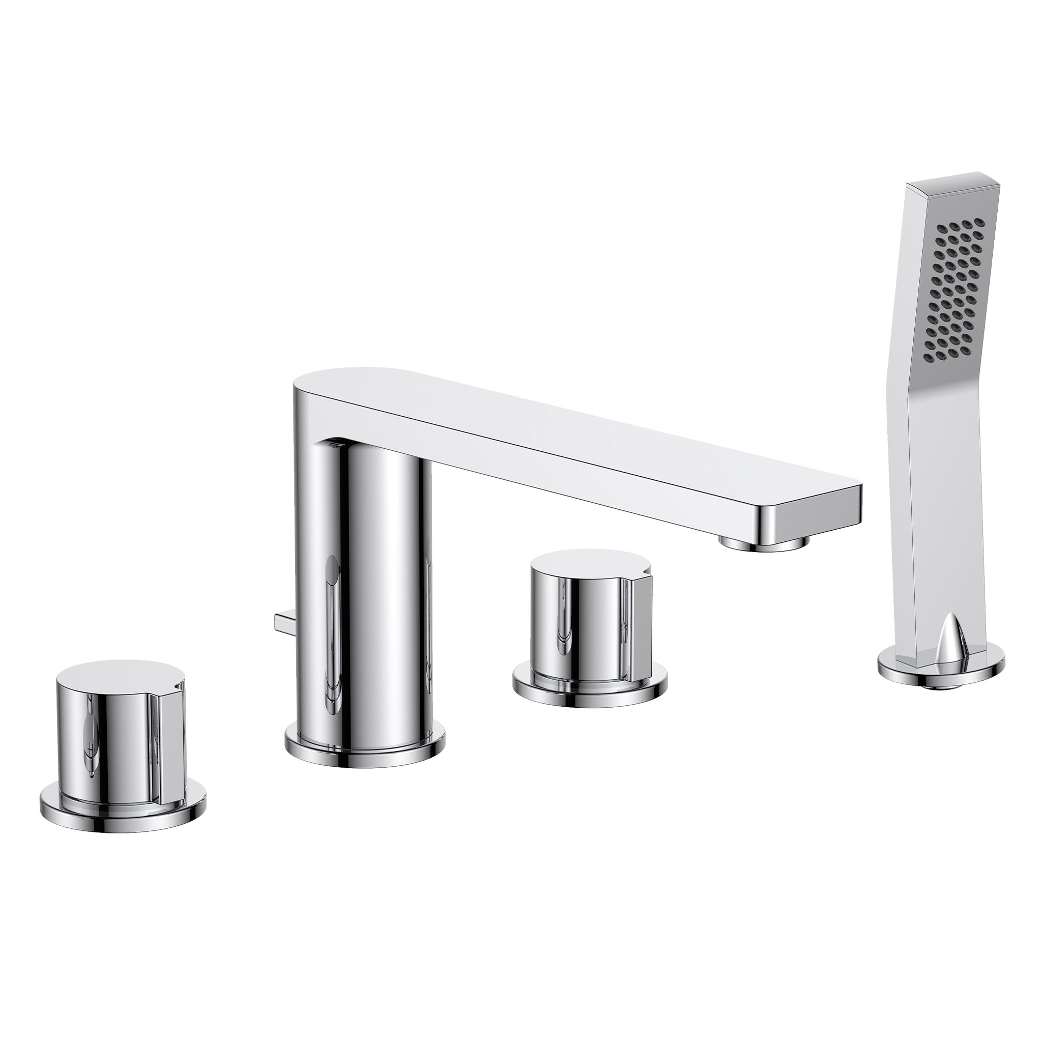 JTP Hugo 4 Hole Bath Shower Mixer Tap With Extractable Hand Shower