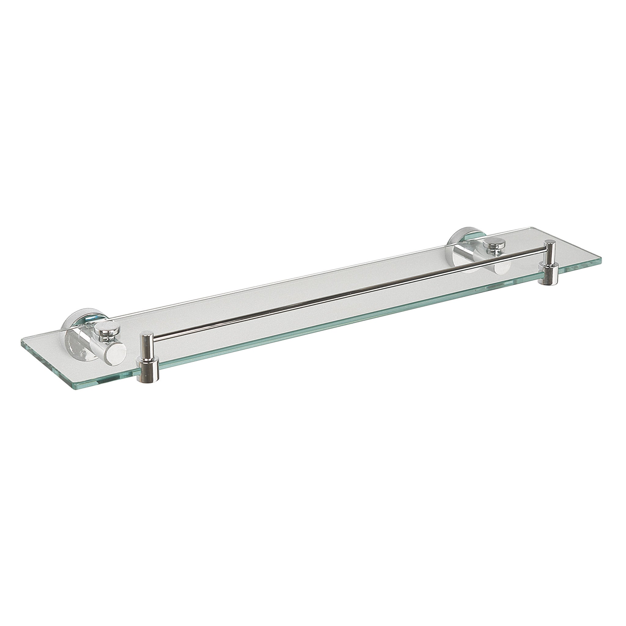 Miller Bond Clear Glass Shelf With Guard Rail