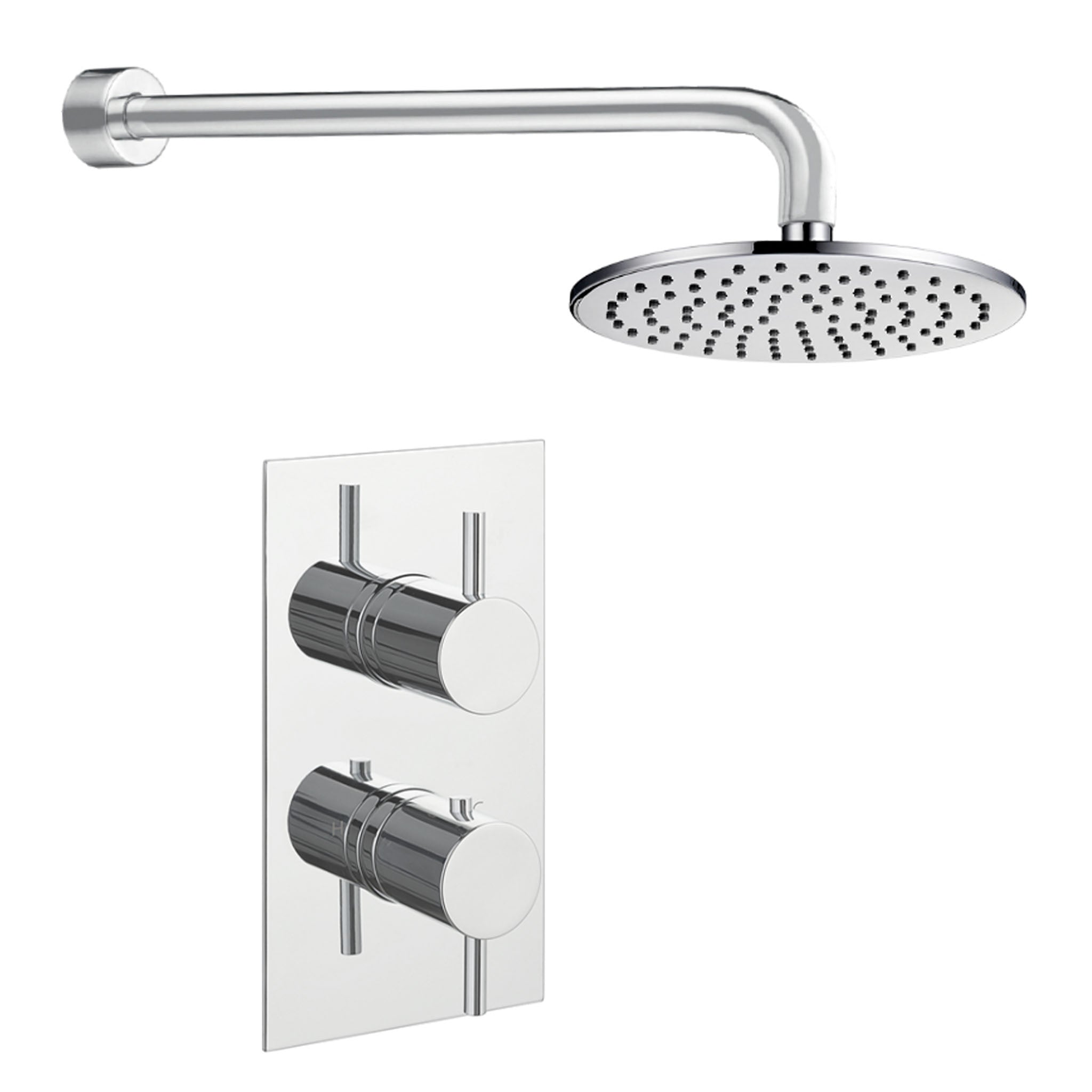 JTP Florence Concealed Single Function Thermostatic Shower Valve & Head