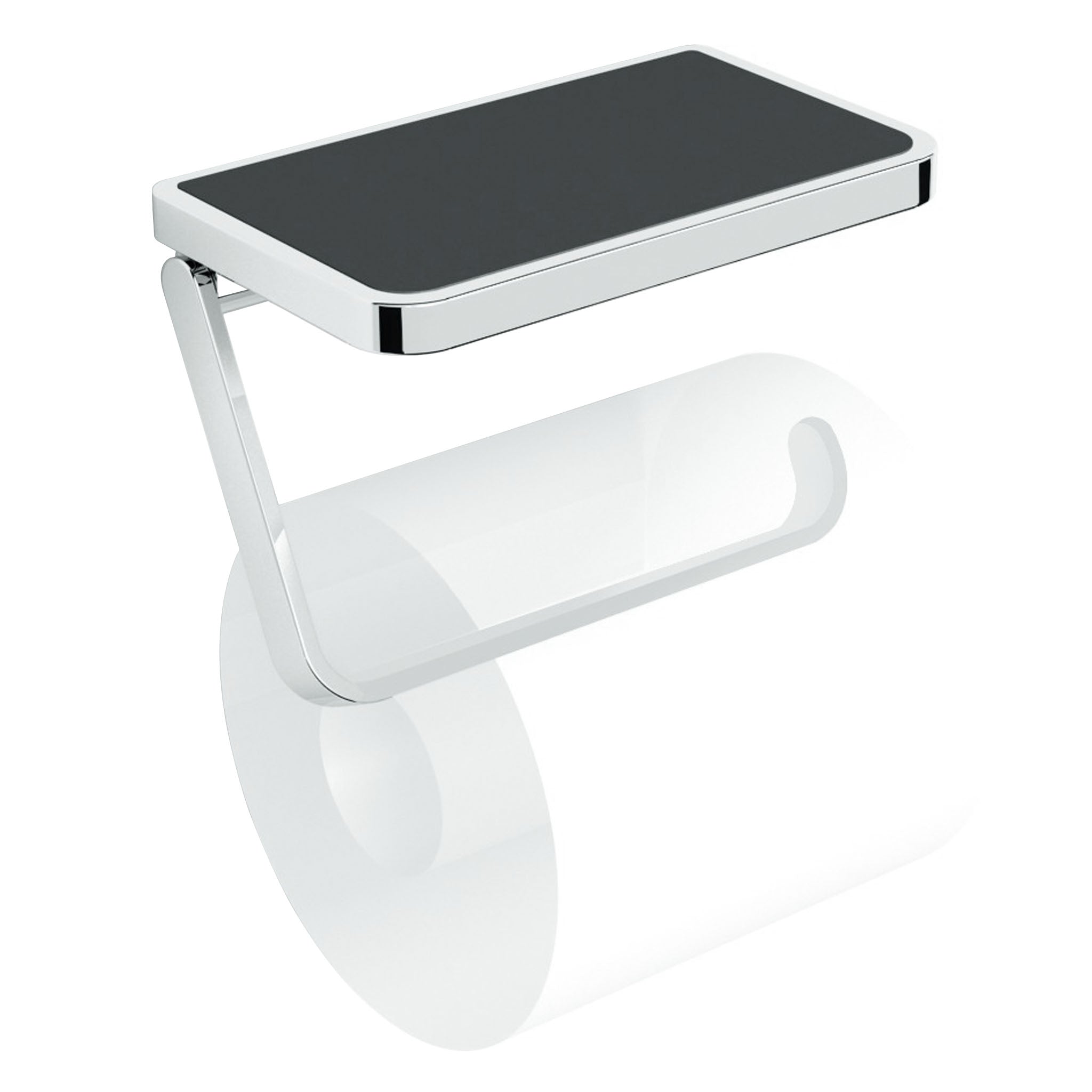 HiB Nano Toilet Roll Holder With Shelf & Anti-Slip Mat