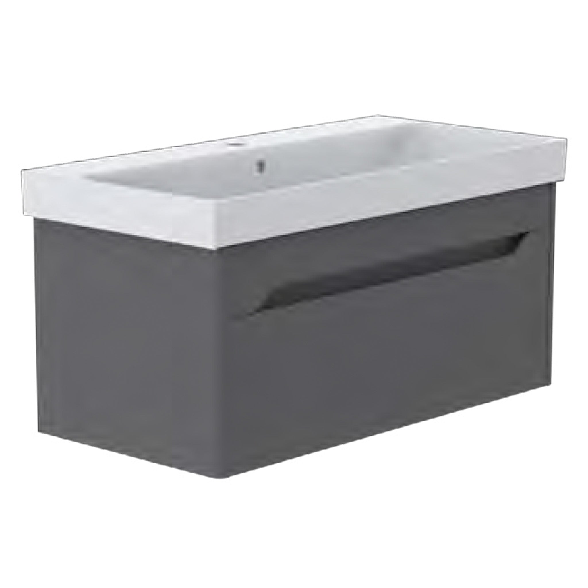 GSI Nubes Lacquer 100 x 50 1 Drawer Vanity Unit