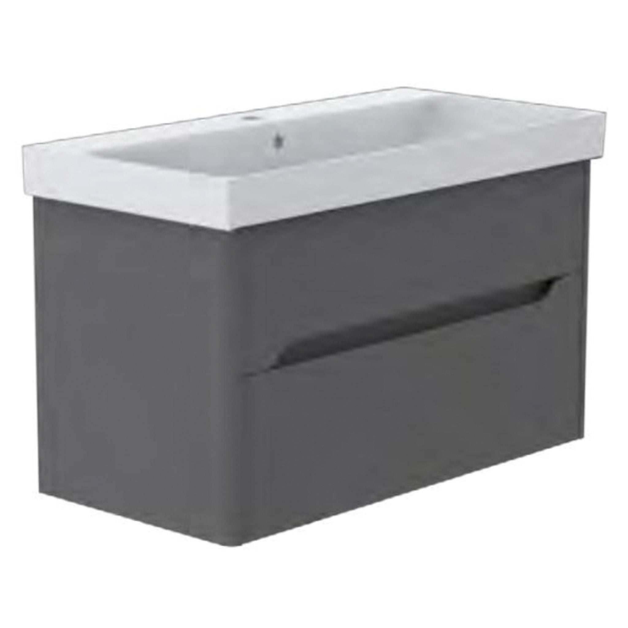 GSI Nubes Lacquer 100 x 50 2 Drawer Vanity Unit