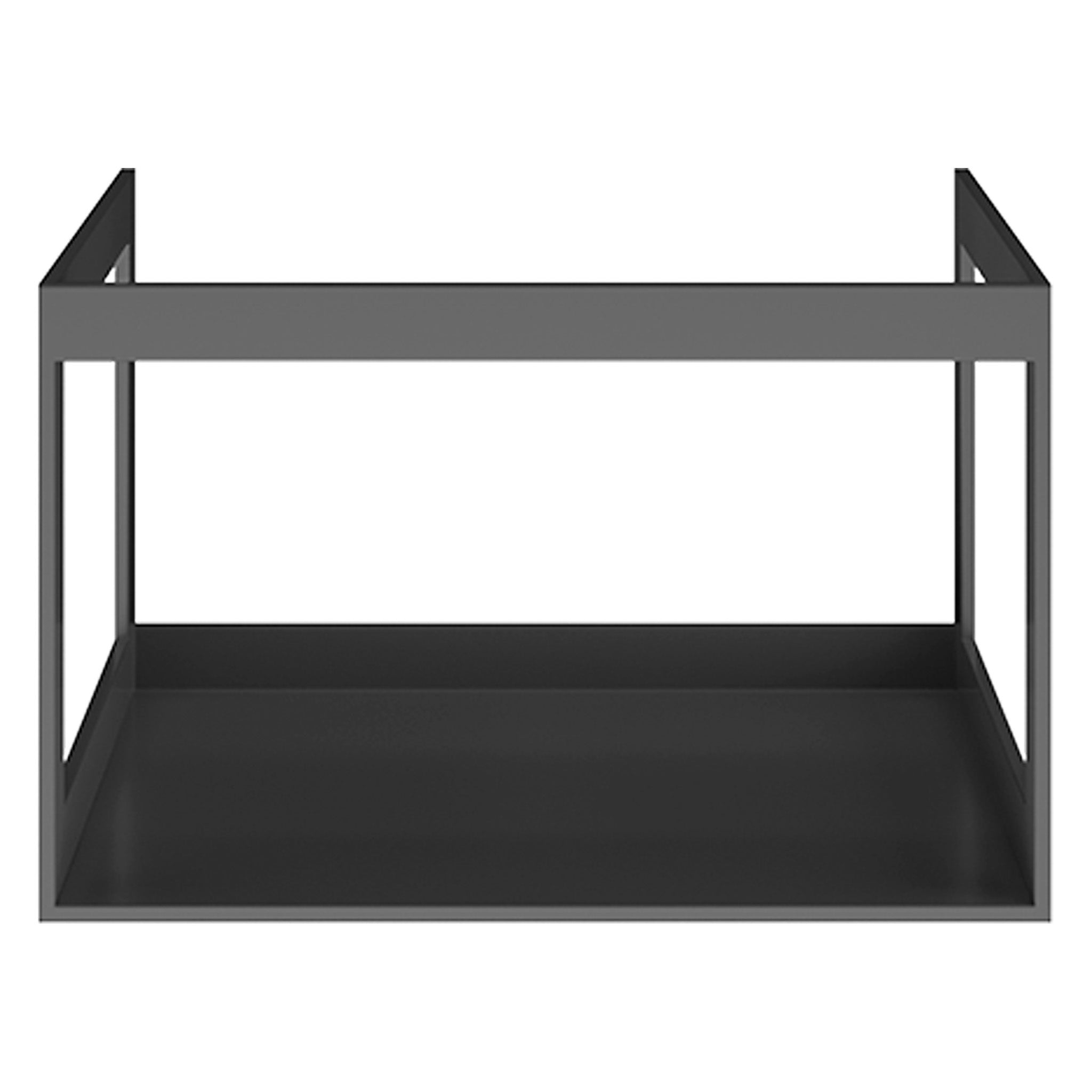 GSI Pura 62 x 46 Black Metal Frame With Laminate Wood Shelf
