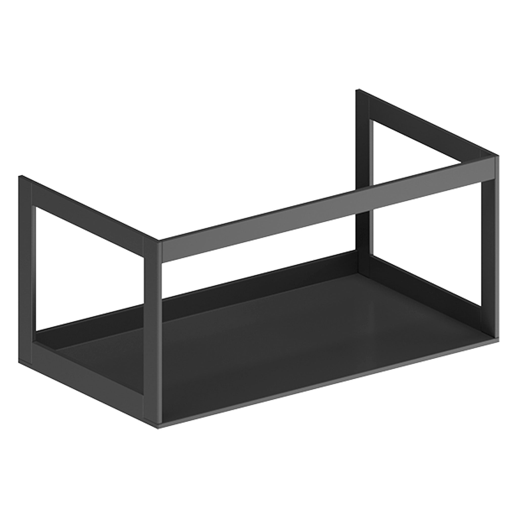 GSI Pura 82 x 46 Black Metal Frame With Laminate Wood Shelf