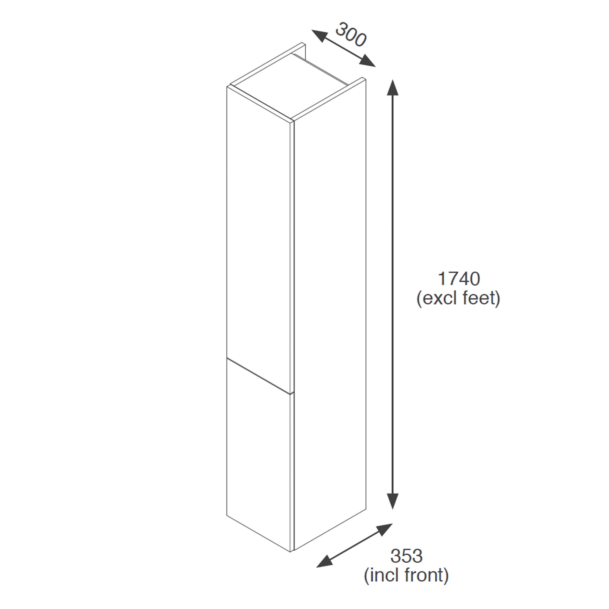 MyLife 300mm 2 Door Tall Storage Unit Kit