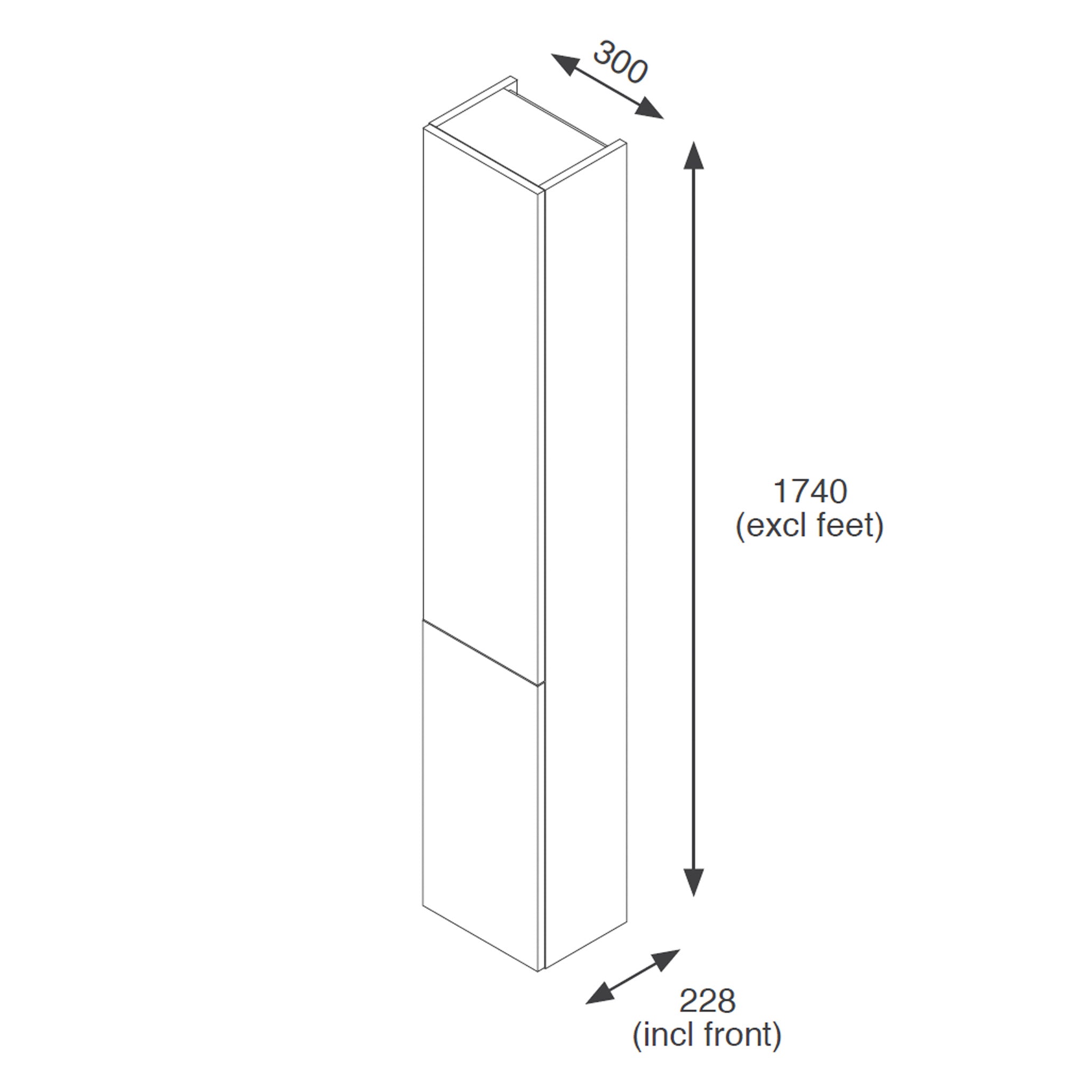 MyLife 300mm 2 Door Tall Storage Unit Kit