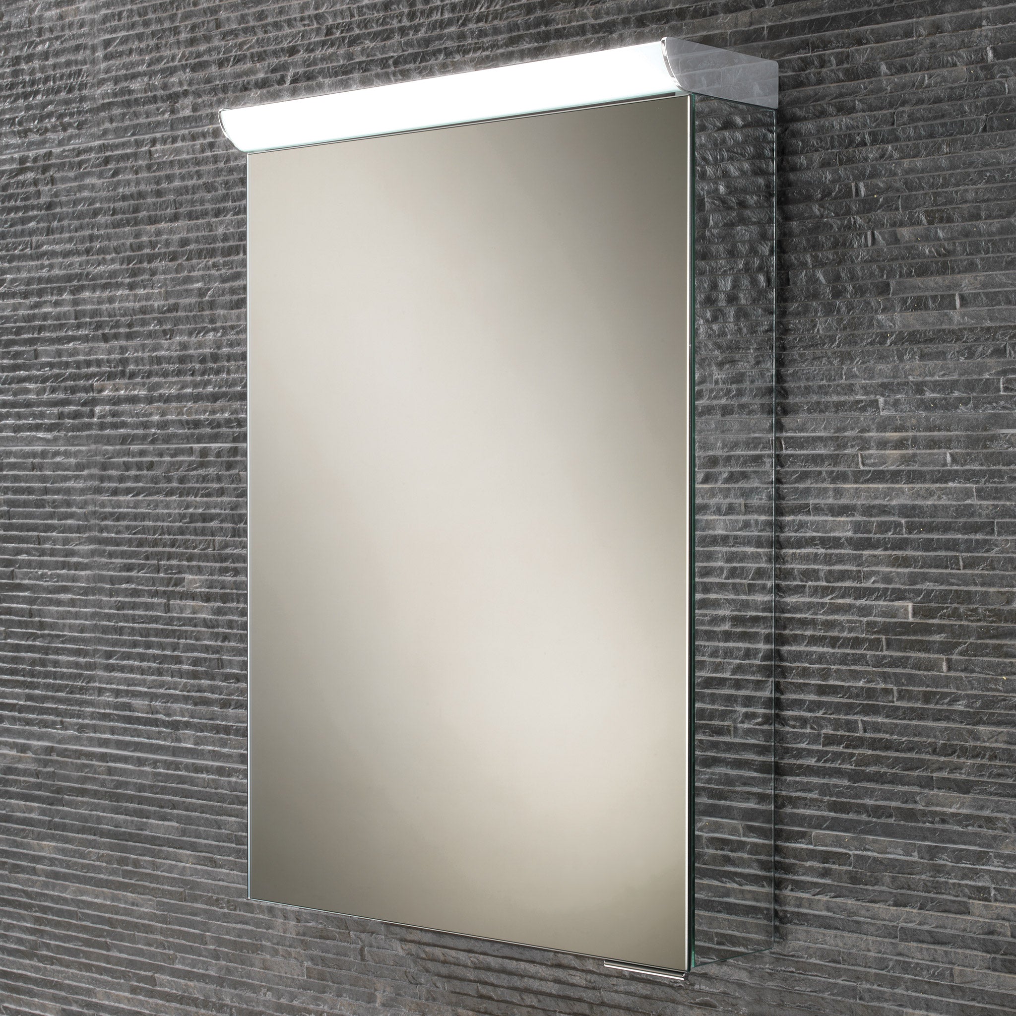 HiB Flux LED Aluminium Mirror Cabinet 40 x 60cm