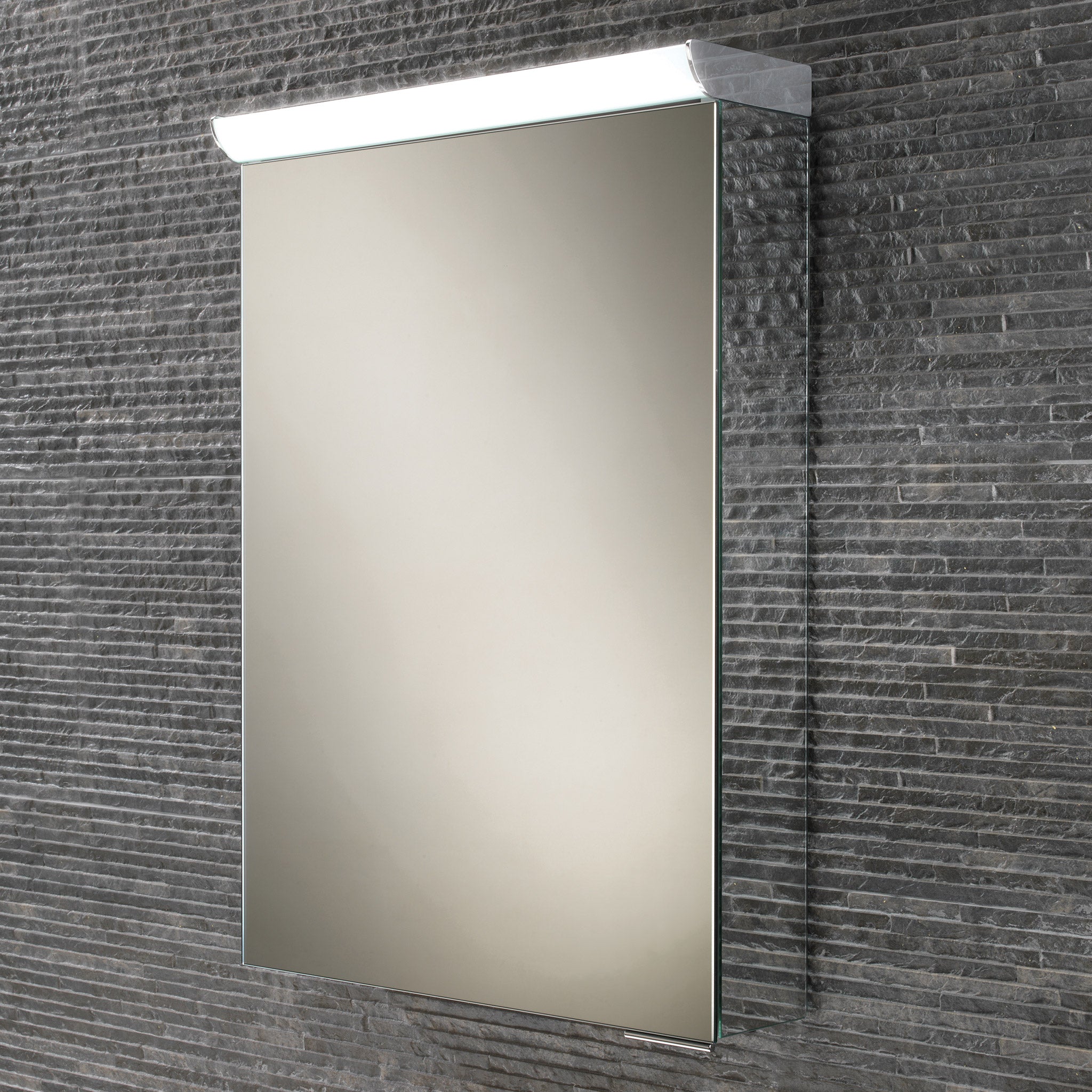 HiB Spectrum LED Aluminium Mirror Cabinet 50 x 70cm