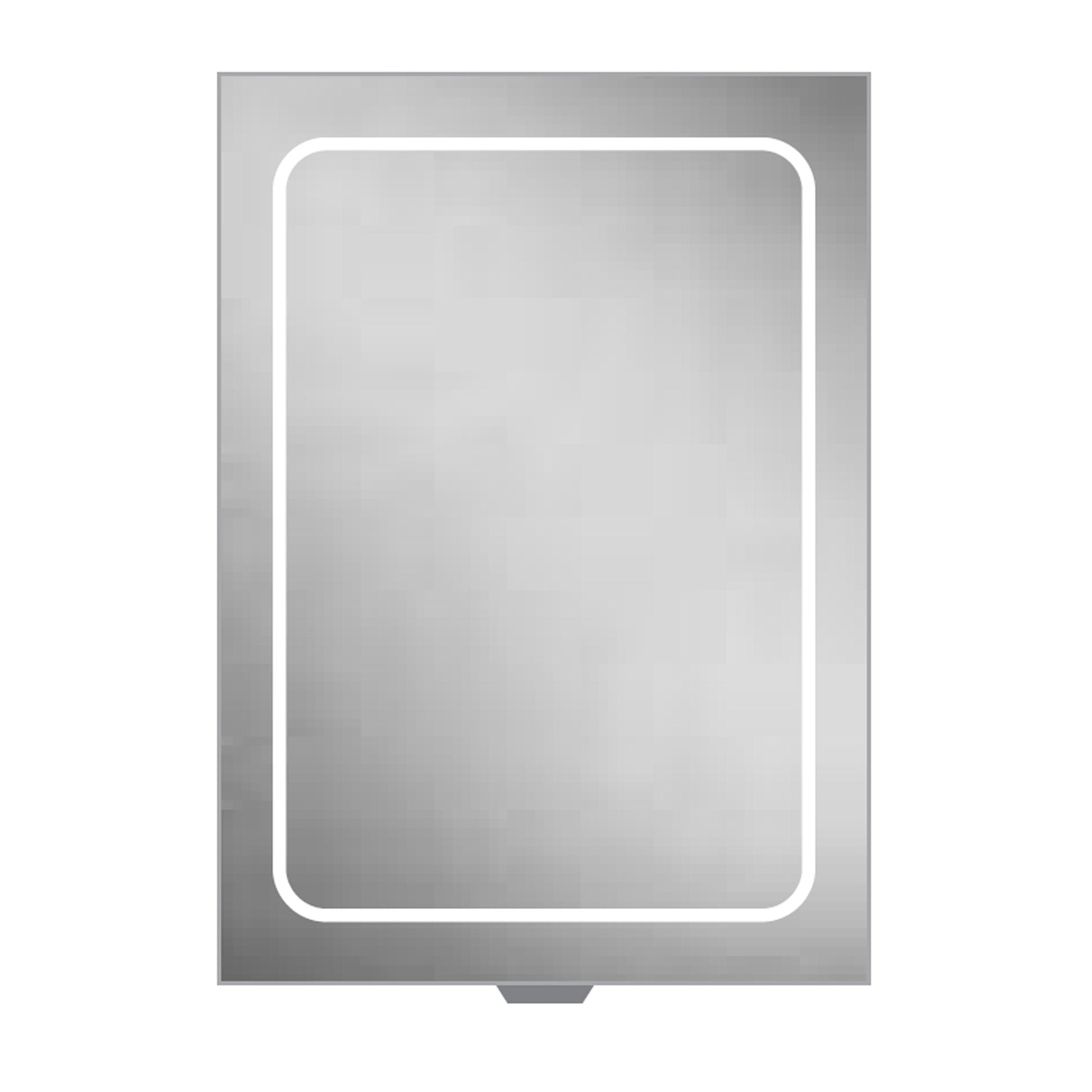 HiB Vapor 50 LED Demisting Aluminium Mirror Cabinet 50 x 70cm