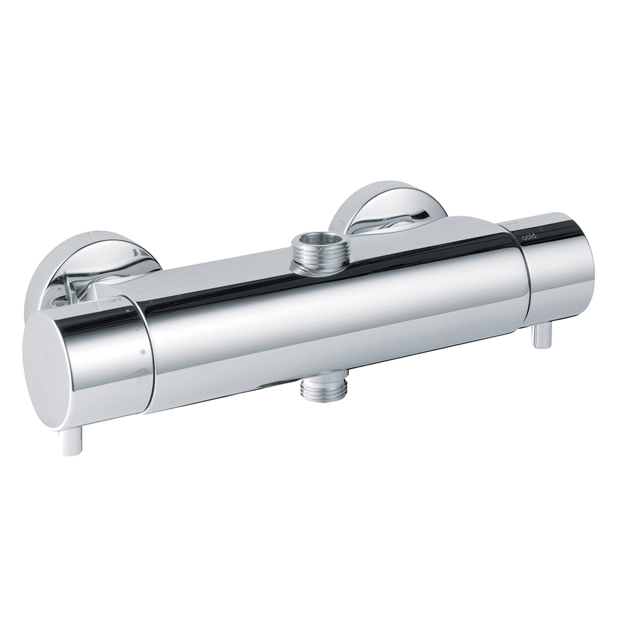 JTP Florence Thermostatic Exposed 2 Outlet 2 Controls Bar Shower Valve