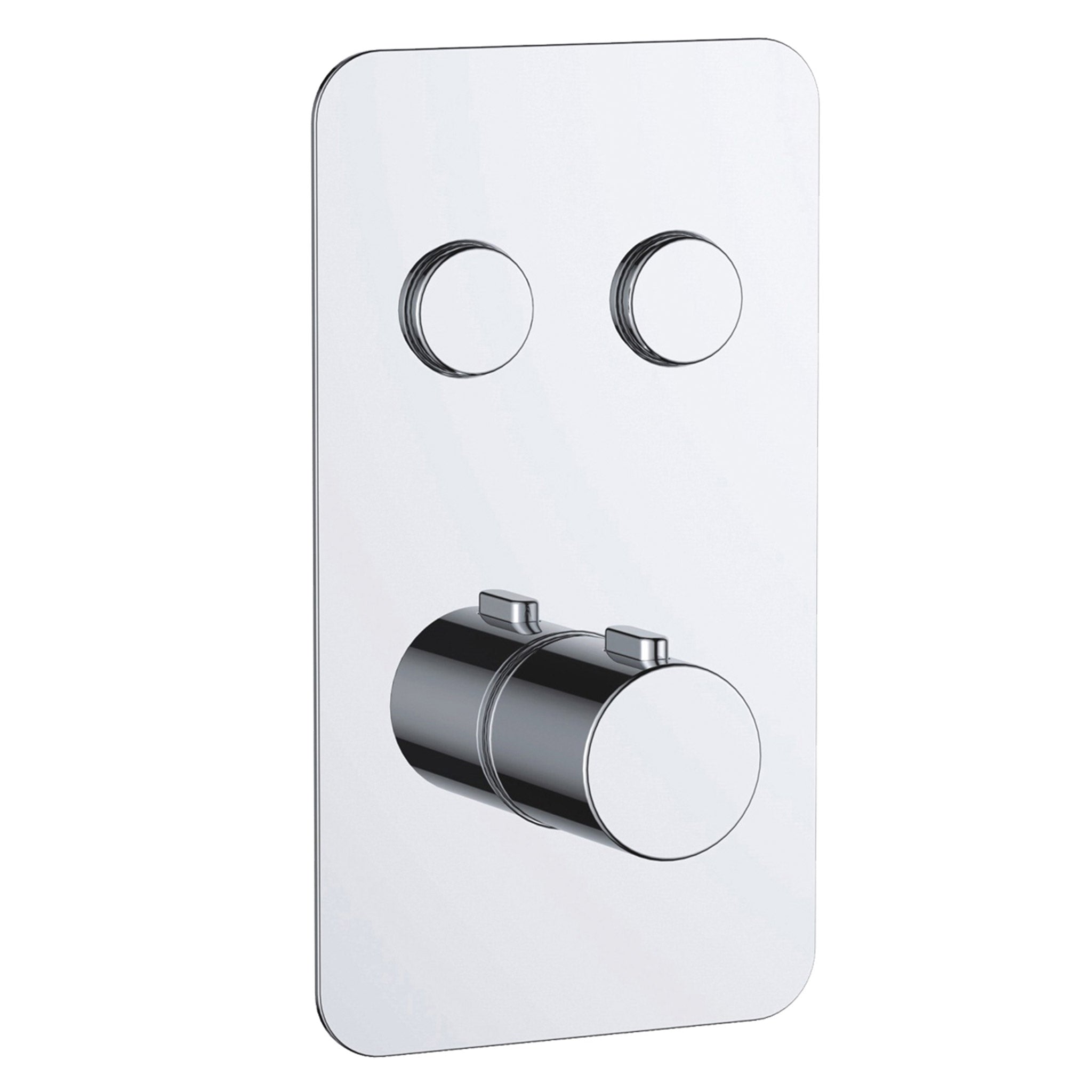 JTP Hugo Touch Thermostatic Concealed 2 Outlet 3 Controls Push Button Shower Valve