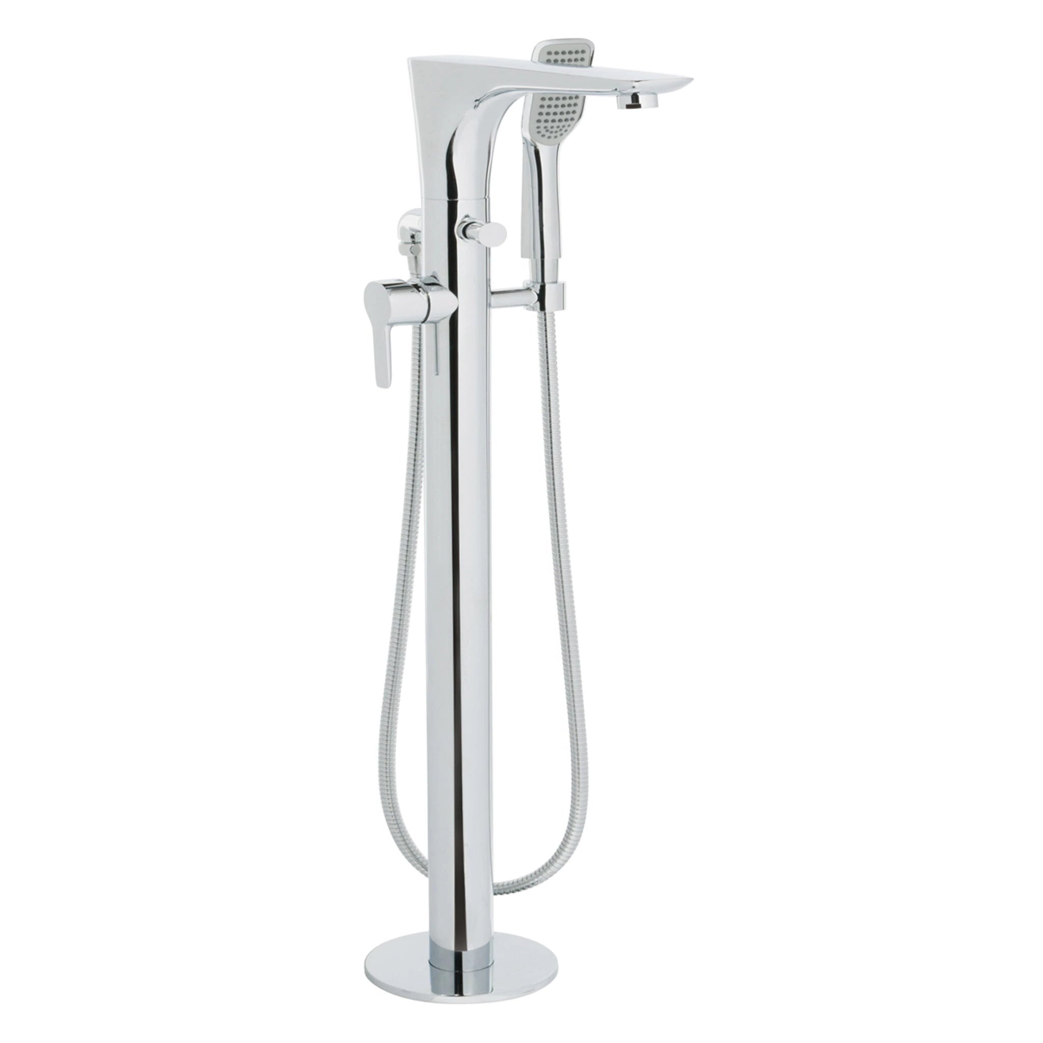 JTP Amore Side Lever Floor Standing Bath Shower Mixer Tap With Hand Shower