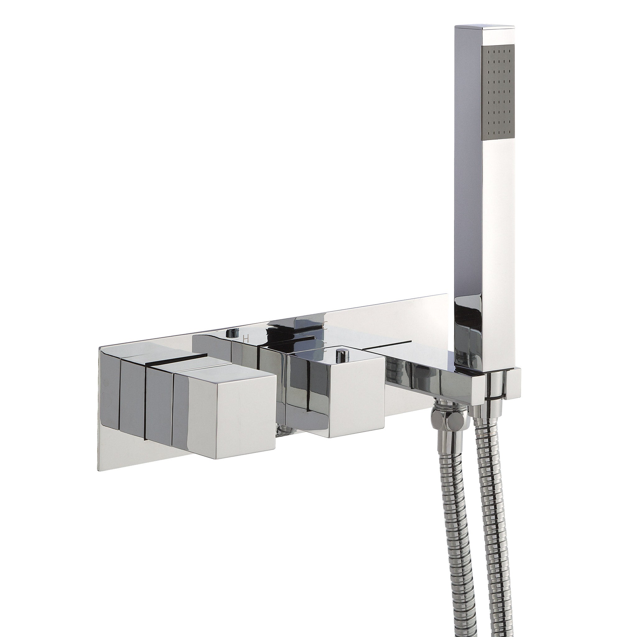JTP Athena Thermostatic Concealed 2 Outlet Shower Valve With Handset Attachment