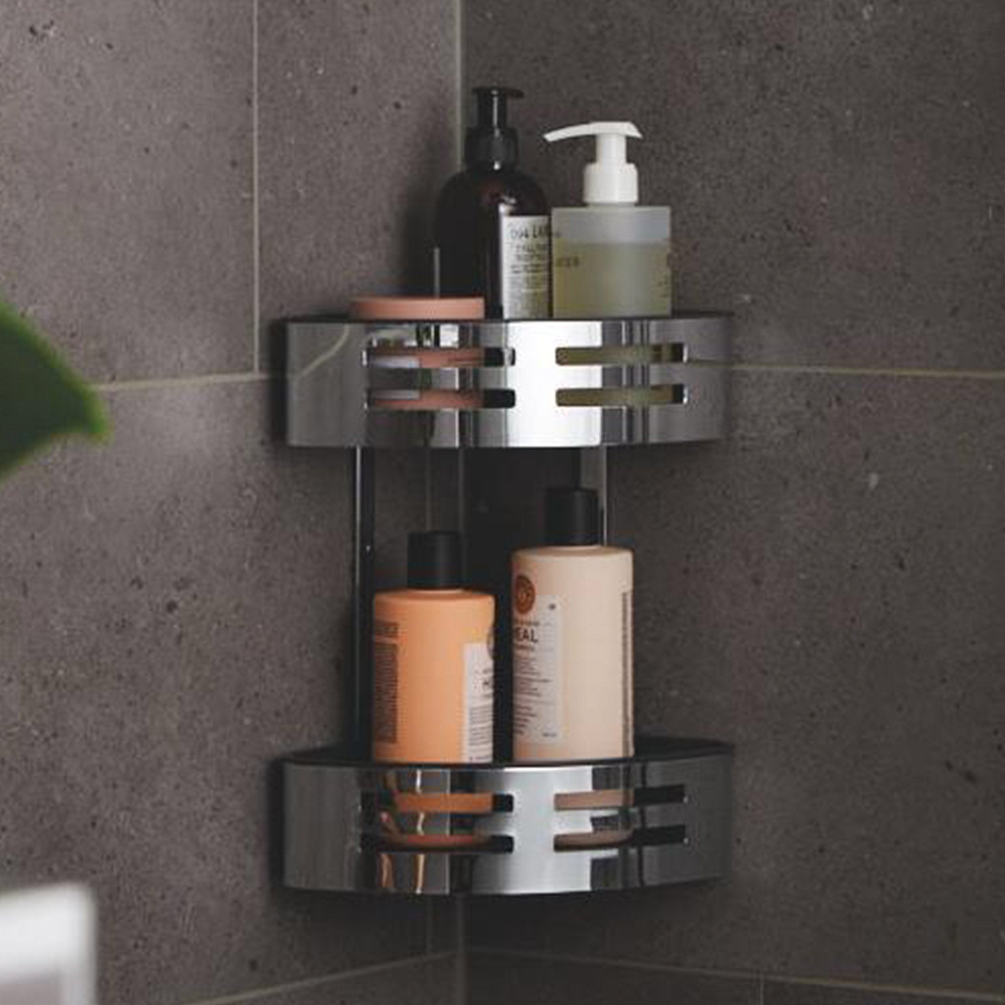 Miller Classic Two Tier Corner Shower Tidy With Removable Tray