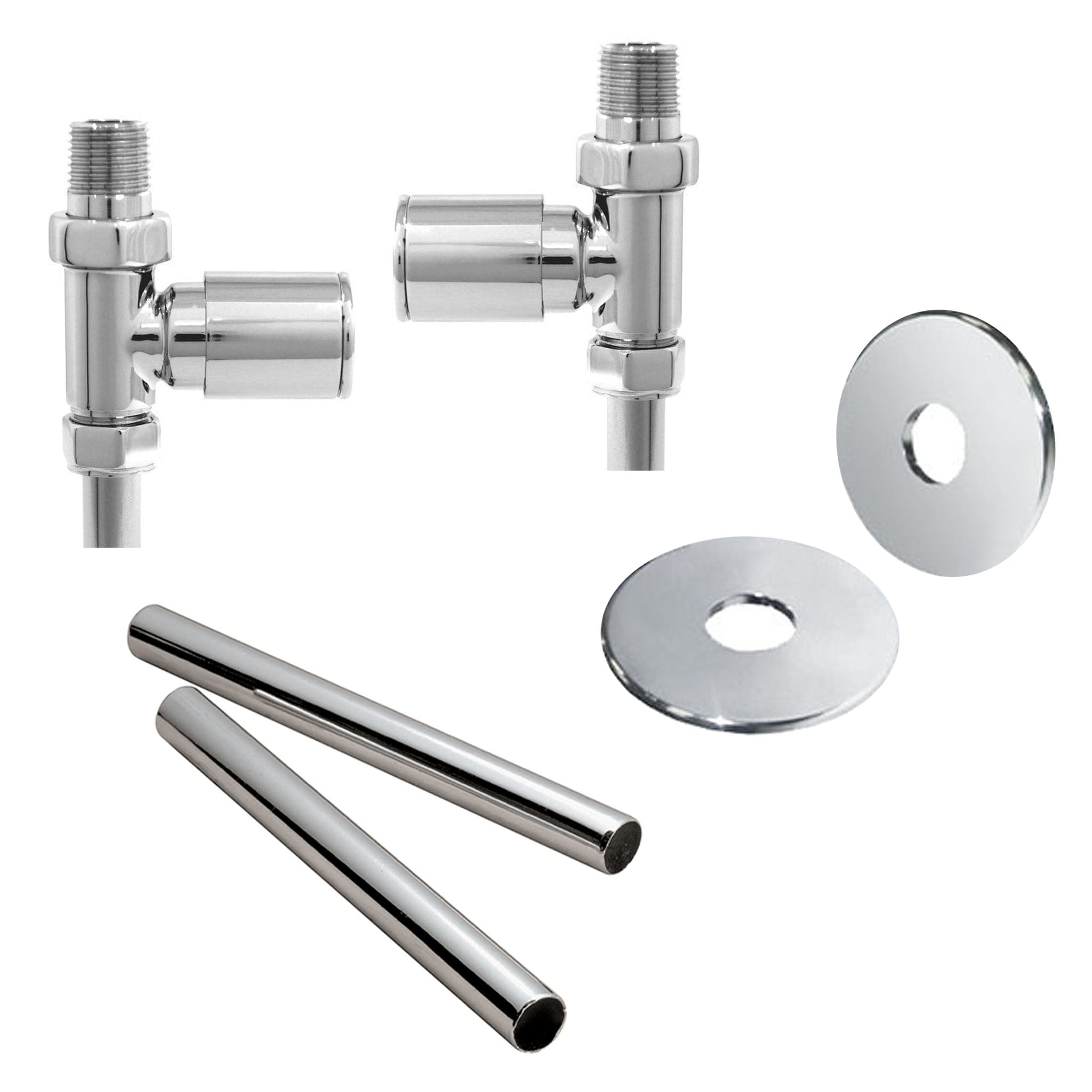 Vogue Arne Straight Valves With Cover Plate Fixing Kit
