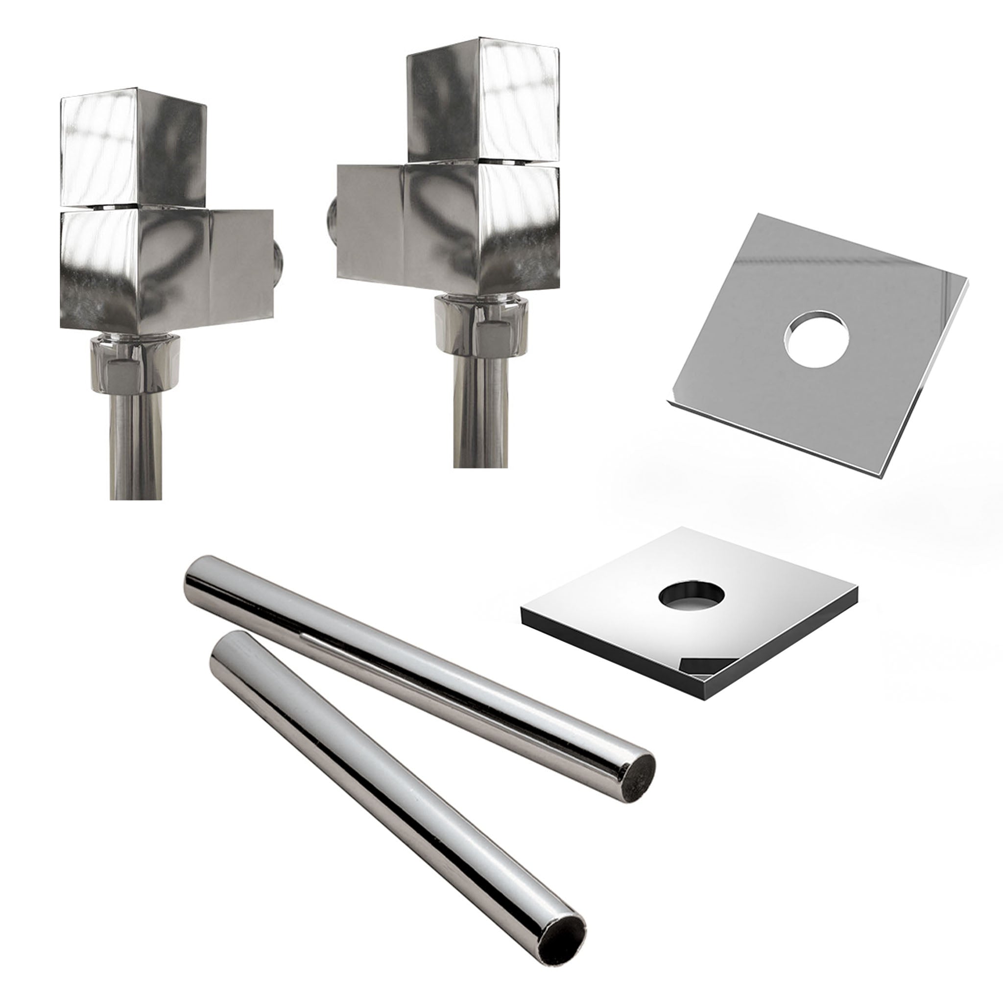 Vogue Piazza Angled Valves With Cover Plate Fixing Kit