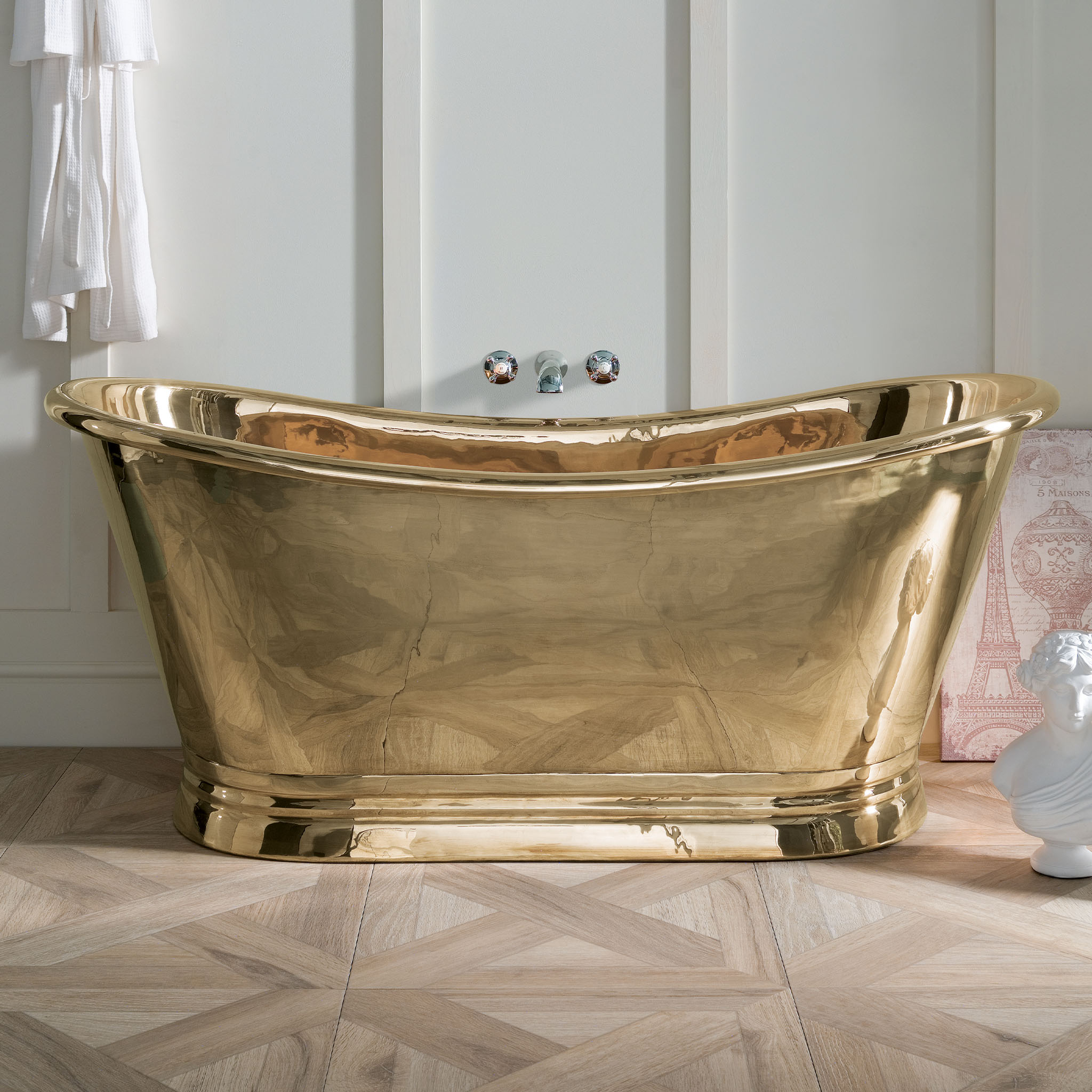 BC Designs Brass Double Ended Roll Top Bath