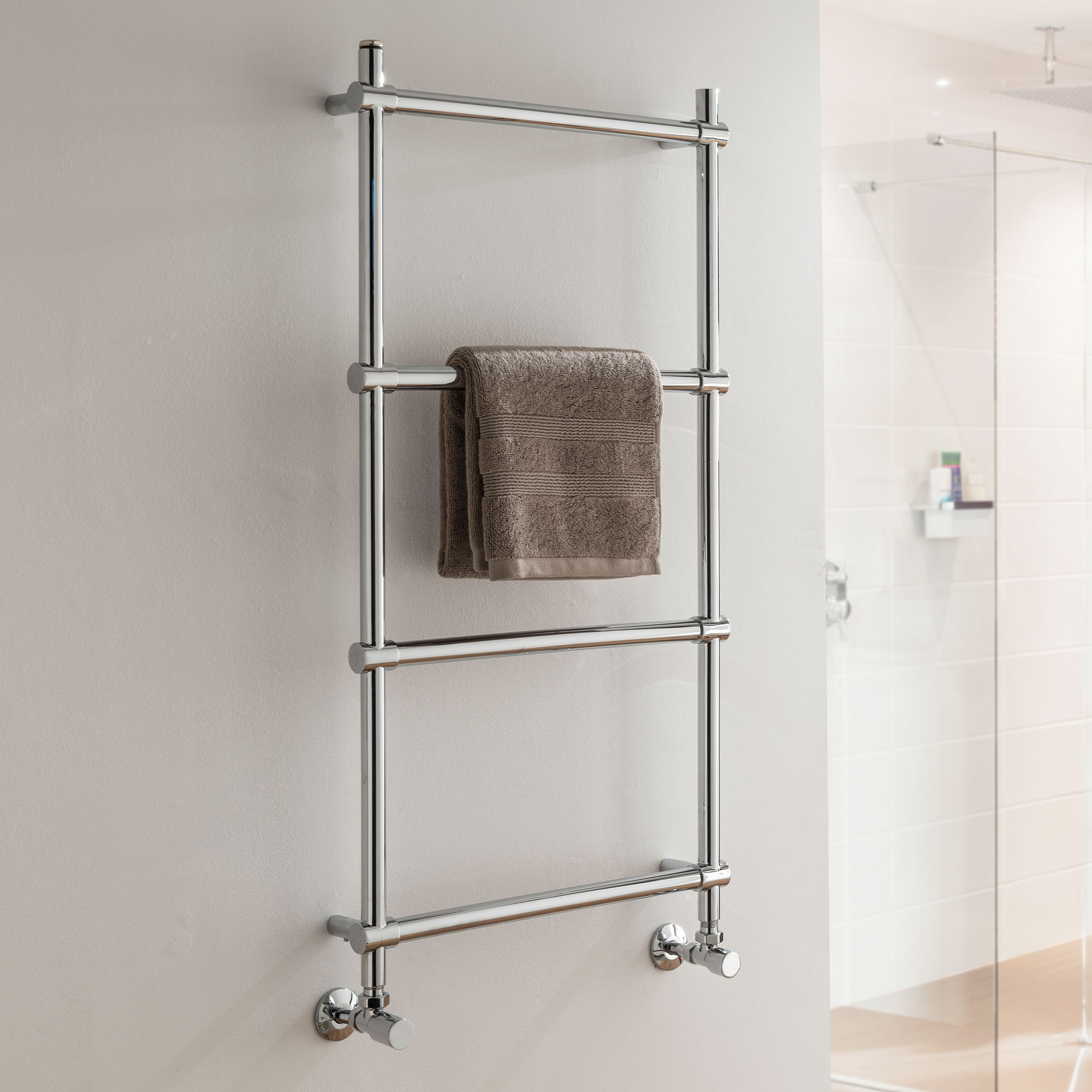 Vogue Unique Wall Mounted Heated Towel Rail 950 x 500mm