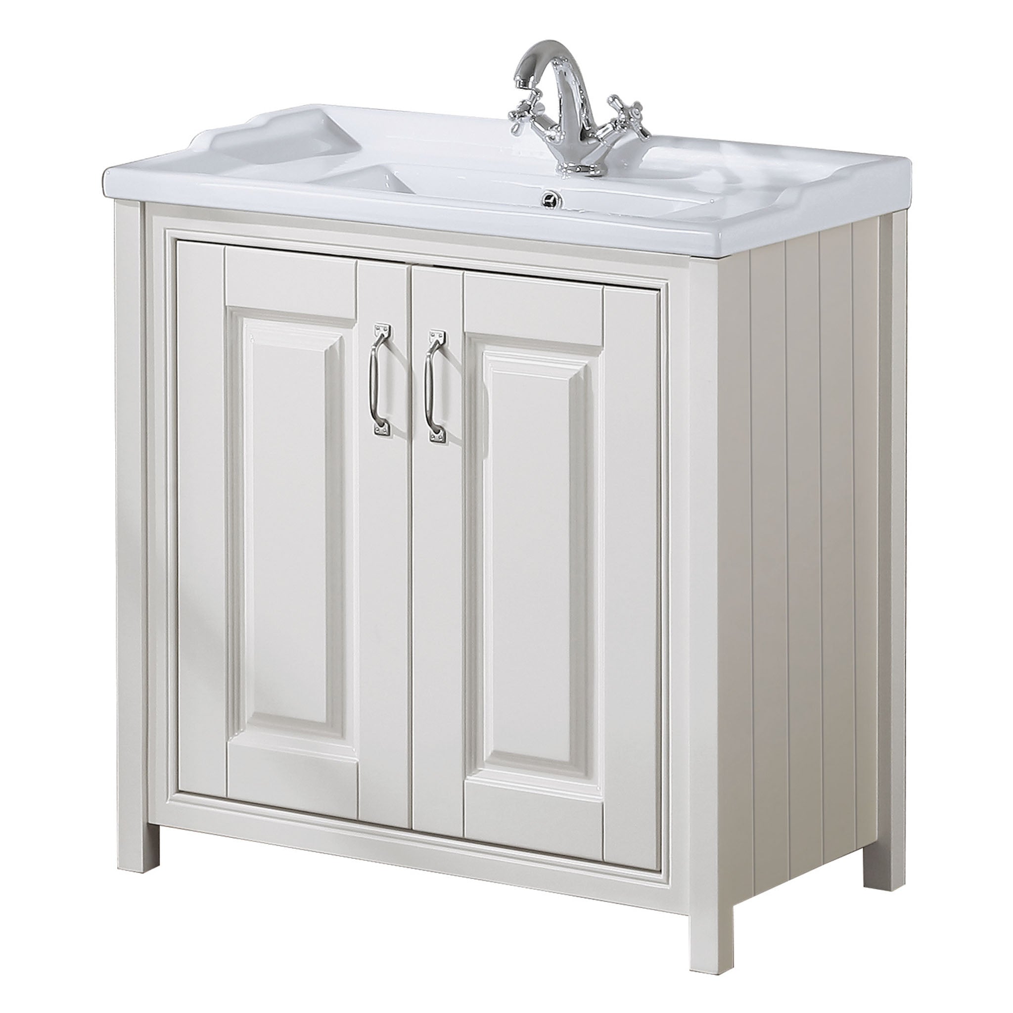 MyLife Clearance Cottage 800mm 2 Door Floor Mounted Unit & Basin
