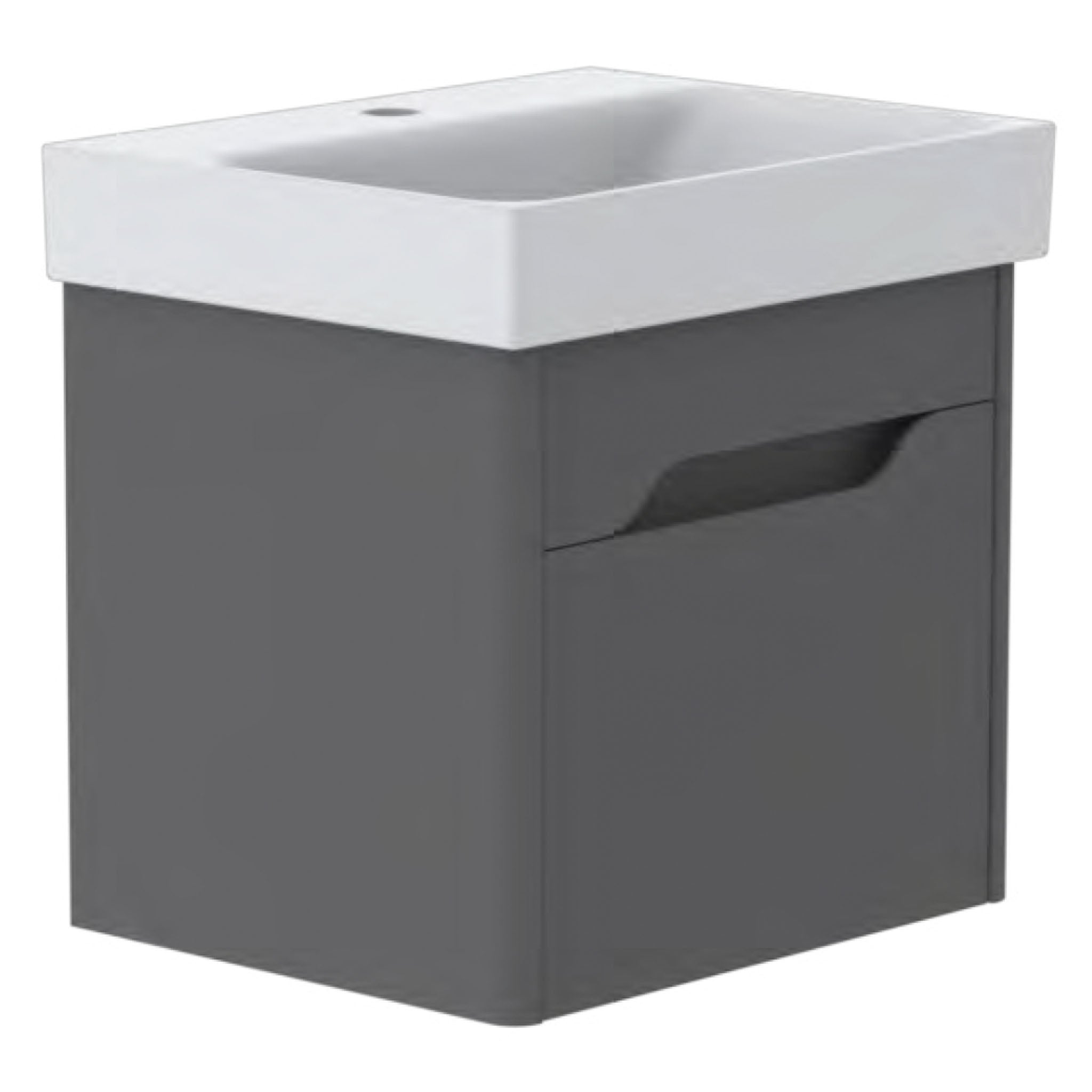 GSI Nubes Lacquer 50 x 40 1 Drawer Vanity Unit