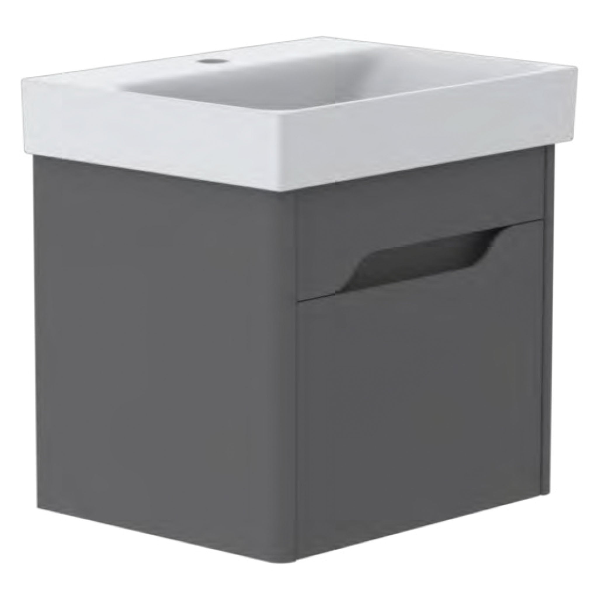 GSI Nubes Lacquer 60 x 40 1 Drawer Vanity Unit