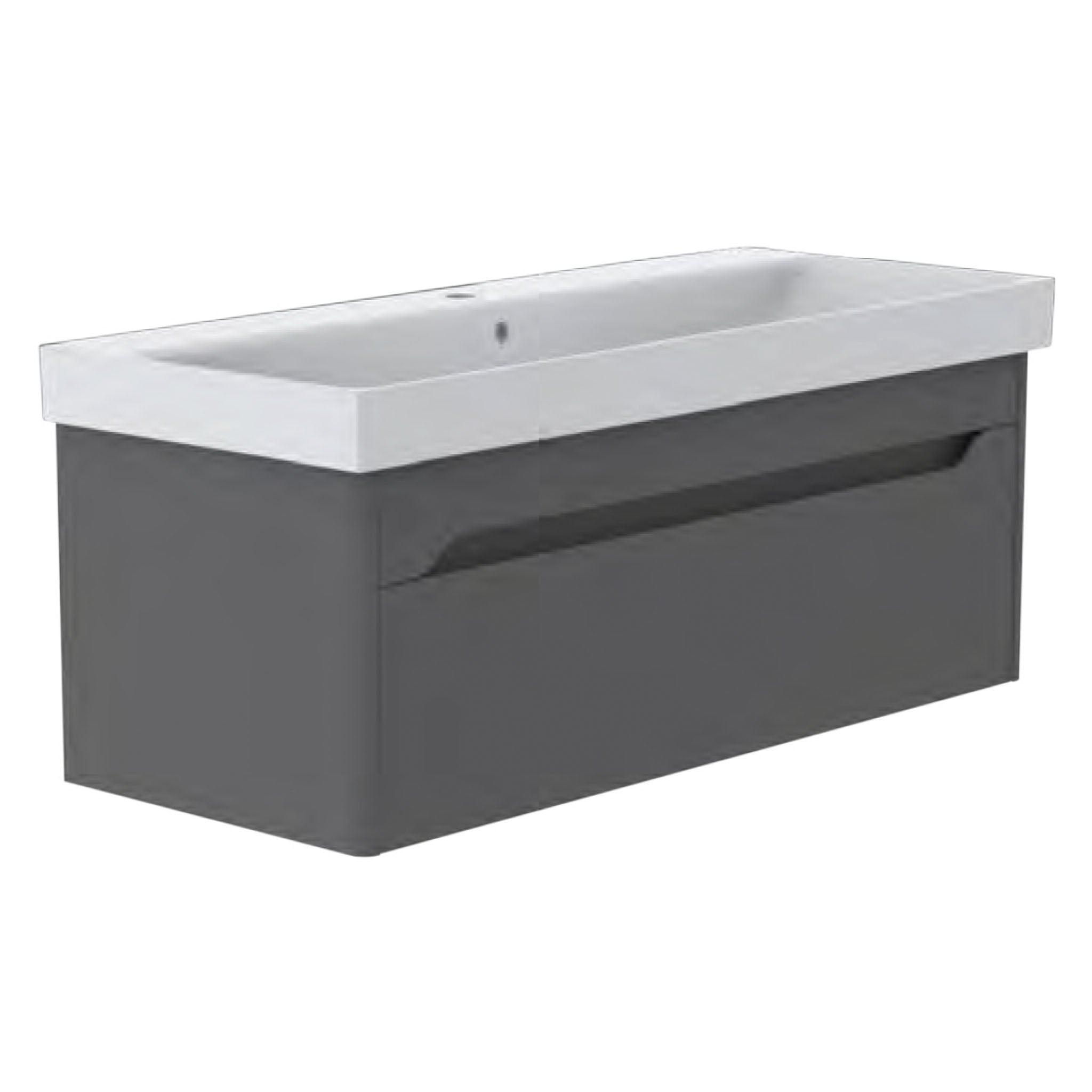 GSI Nubes Lacquer 120 x 50 1 Drawer Vanity Unit