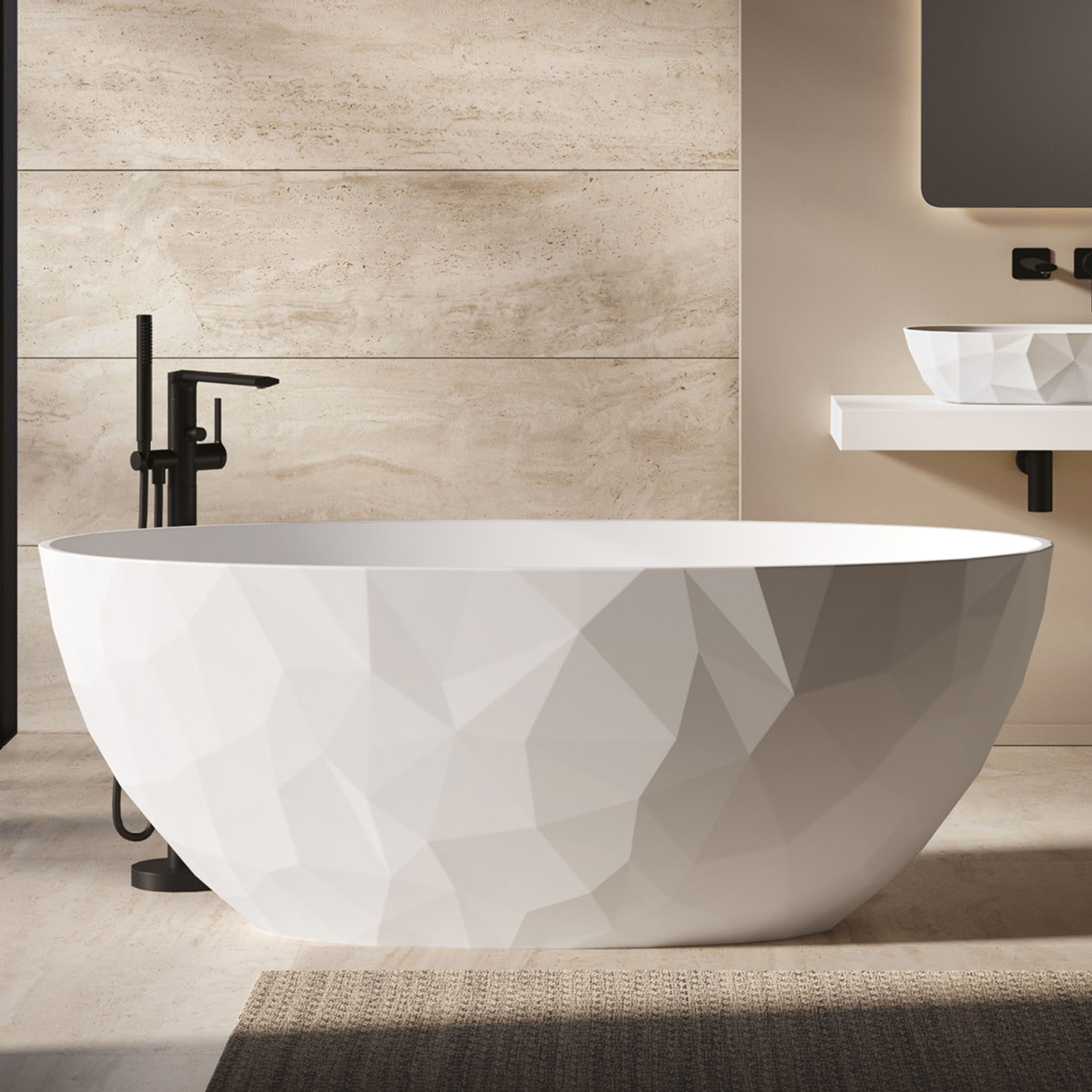 Adamsez Geo AdCast Freestanding Bath 1670 x 832mm
