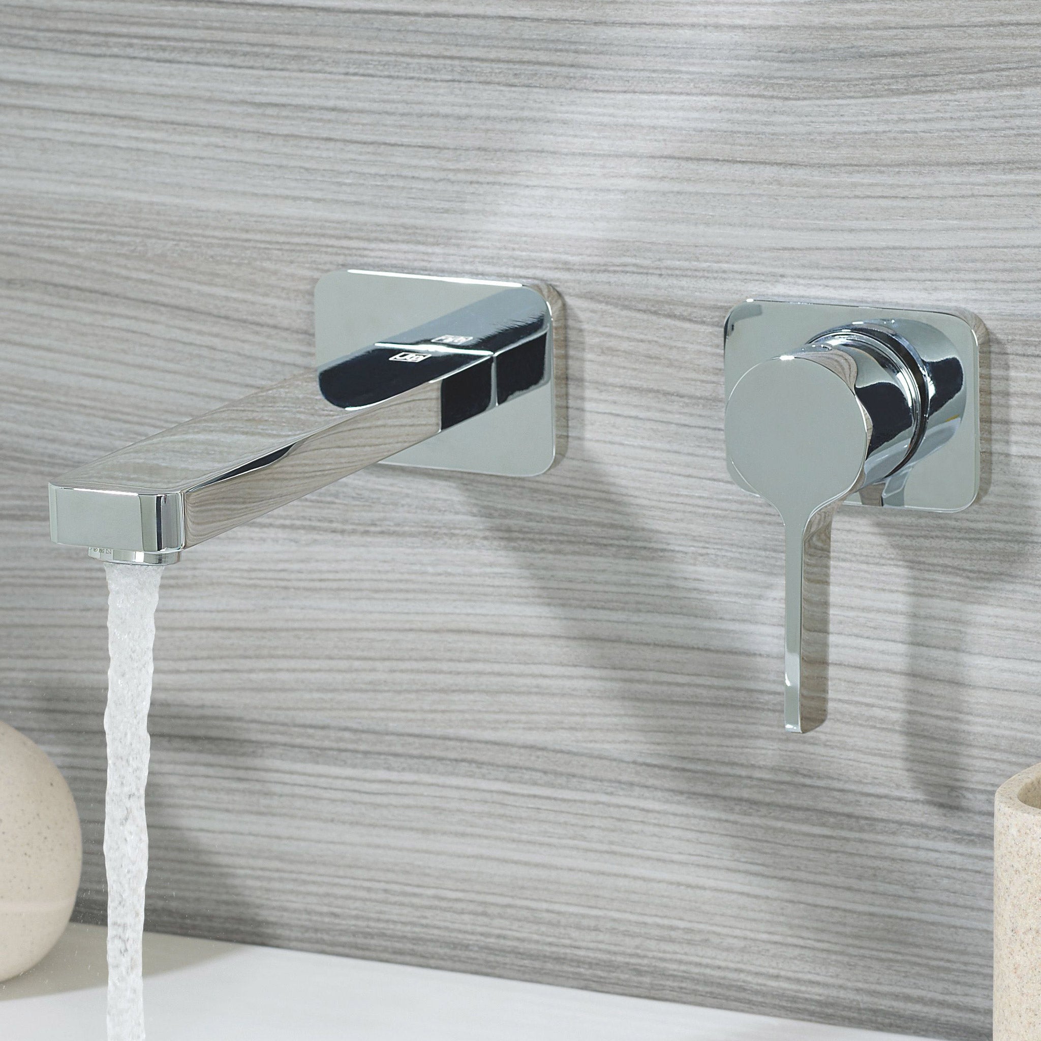 JTP Curve 2 Hole Wall Mounted Single Lever Basin Mixer Tap