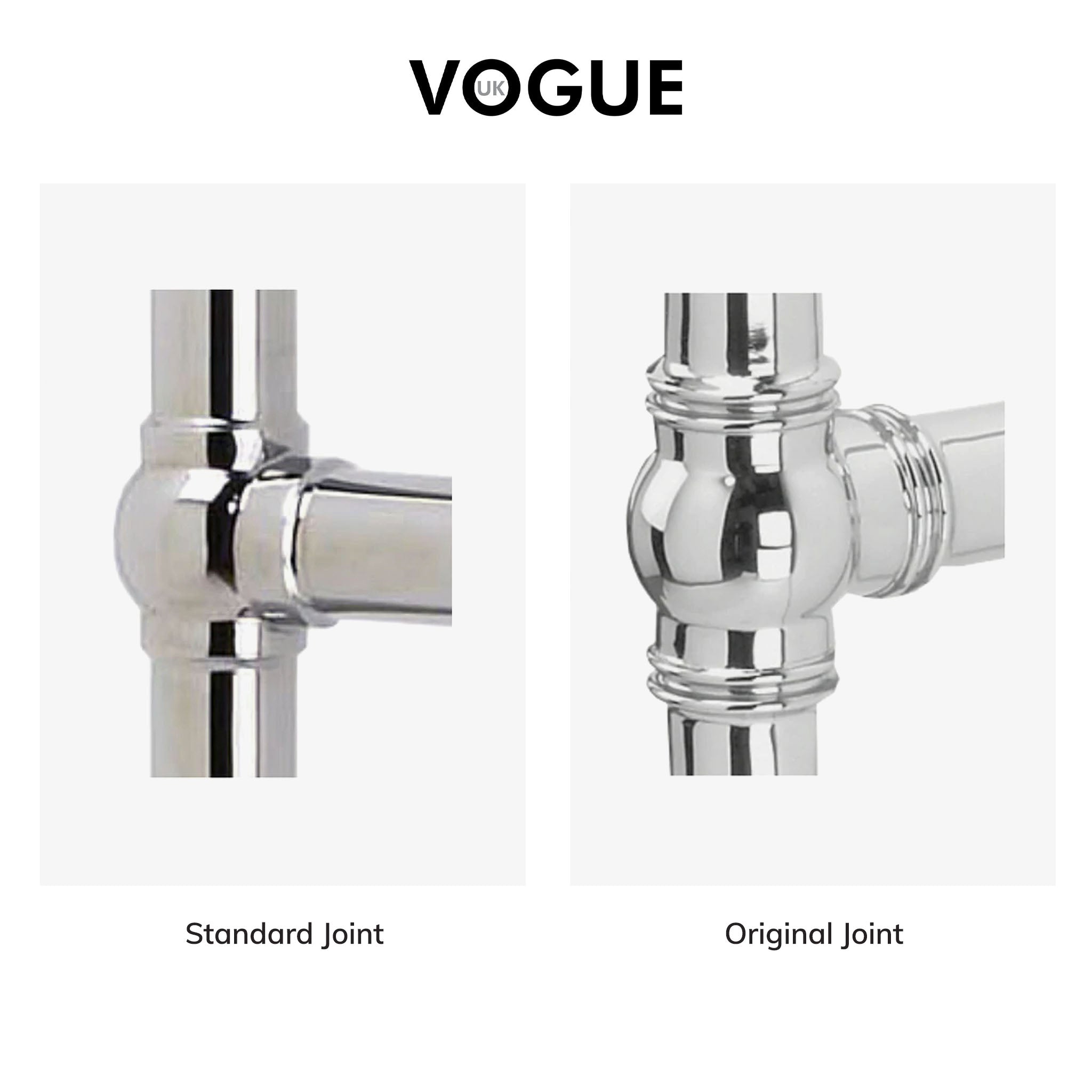 Vogue Penthouse Wall Mounted Heated Towel Rail 1100 x 550mm