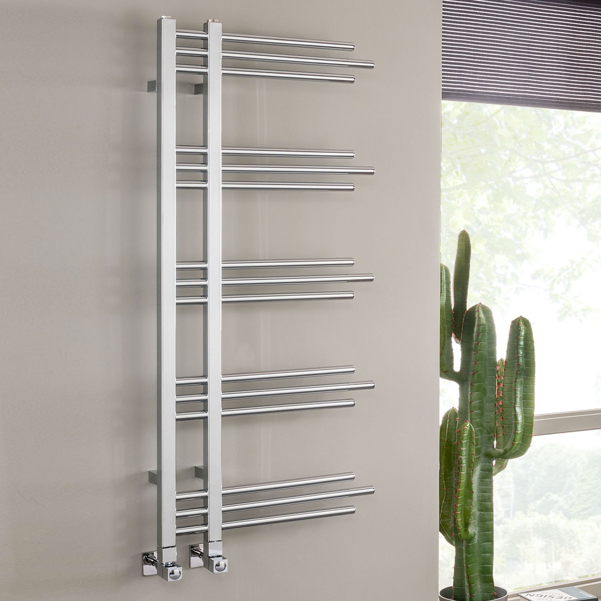 Vogue Chic Wall Mounted Heated Towel Rail 1200 x 500mm