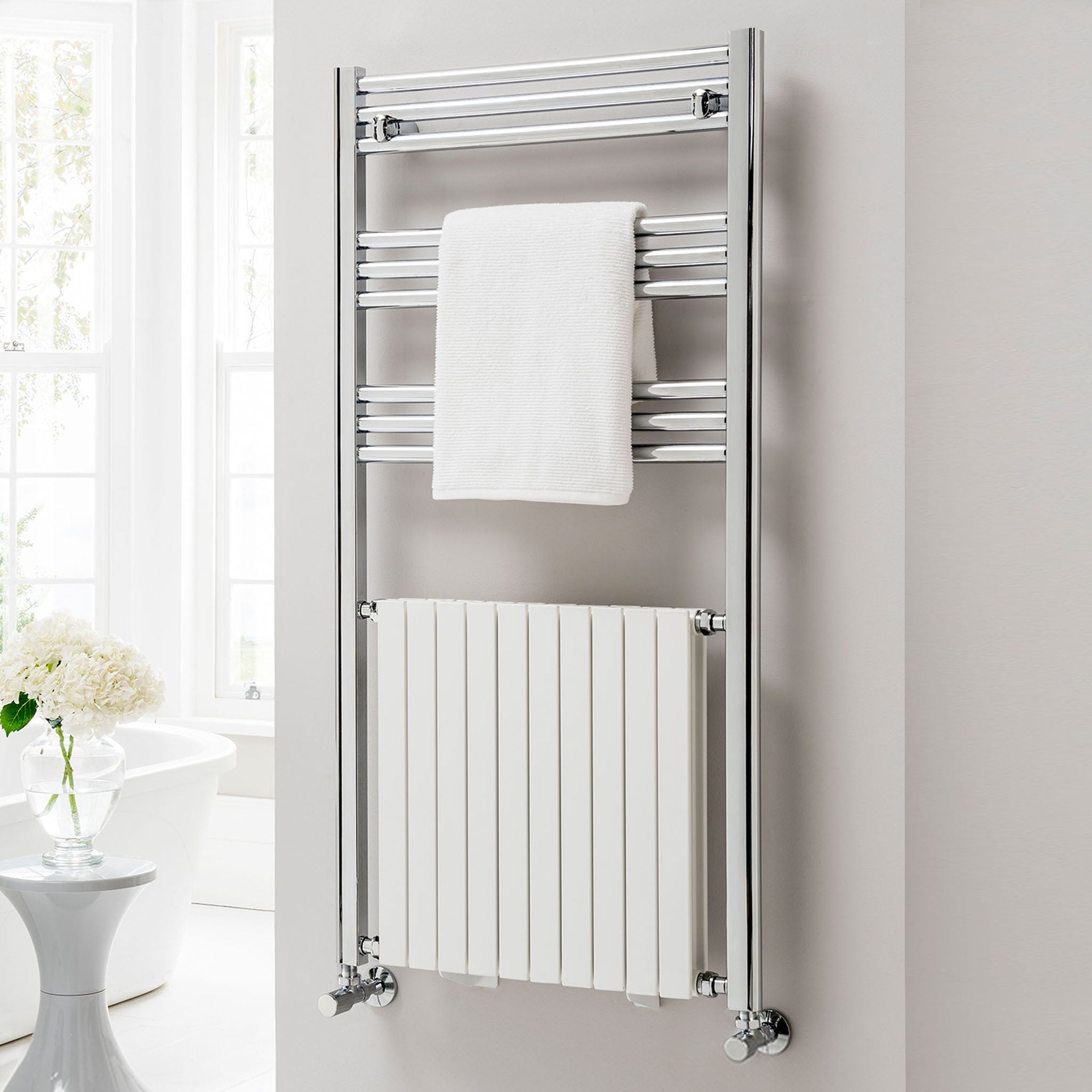 Vogue Harmonique Wall Mounted Heated Towel Rail