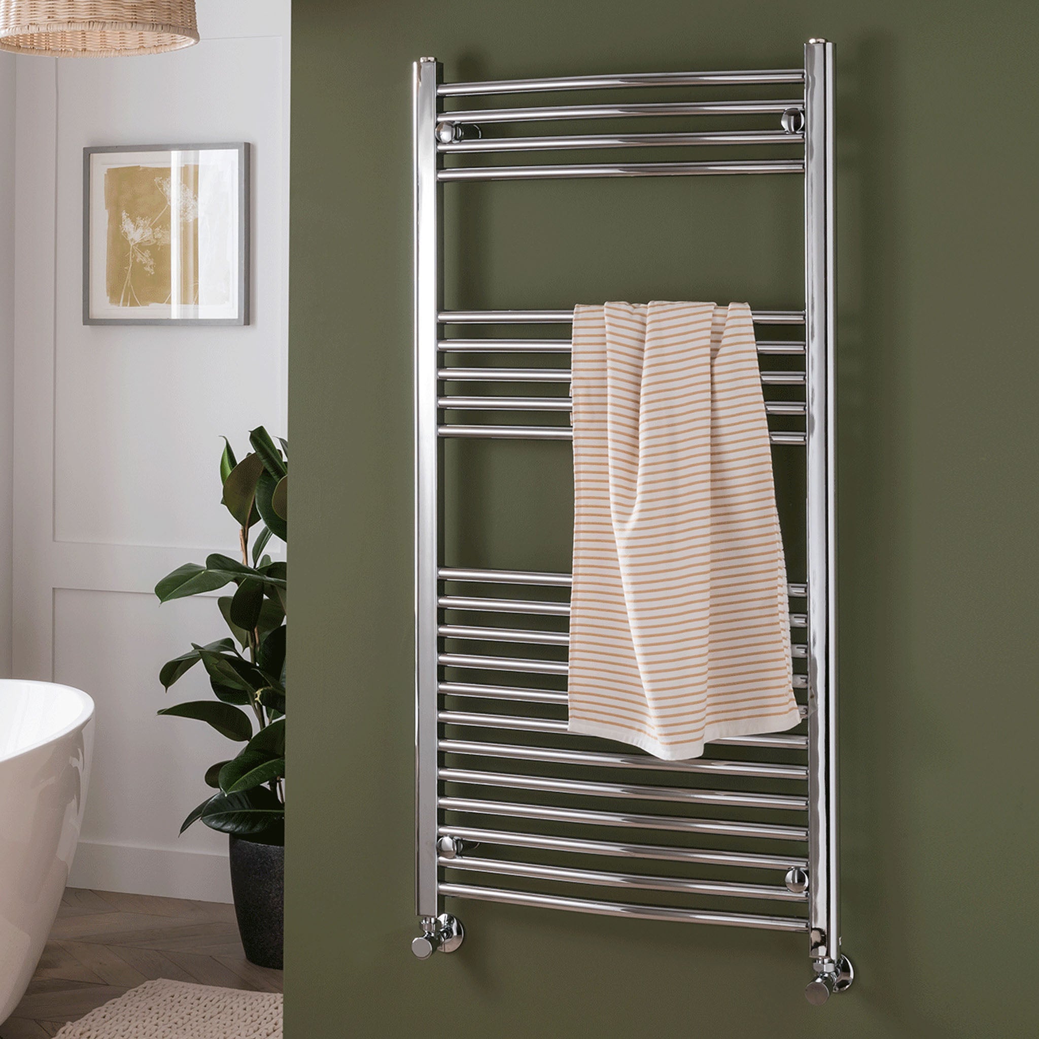 Vogue Combes Wall Mounted Heated Towel Rail