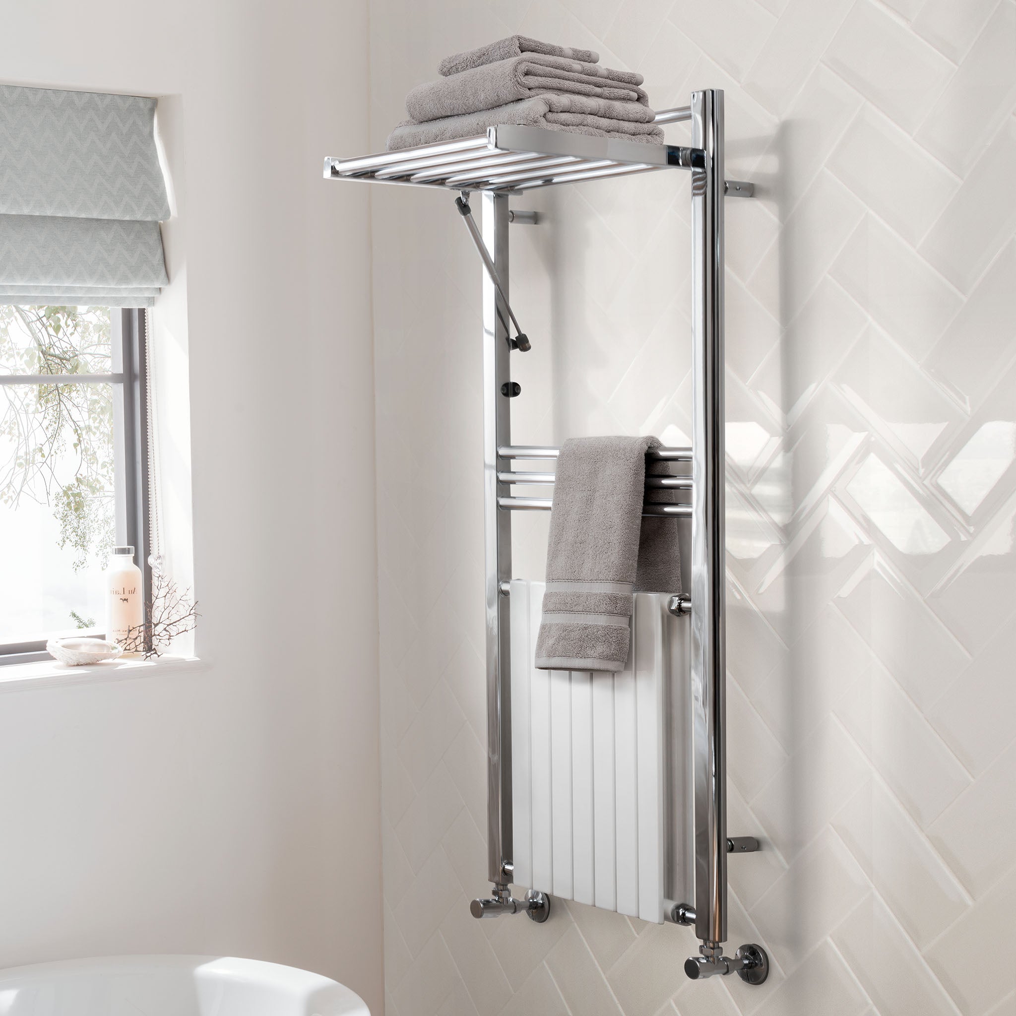 Vogue Harmonique Duo Wall Mounted Heated Towel Rail