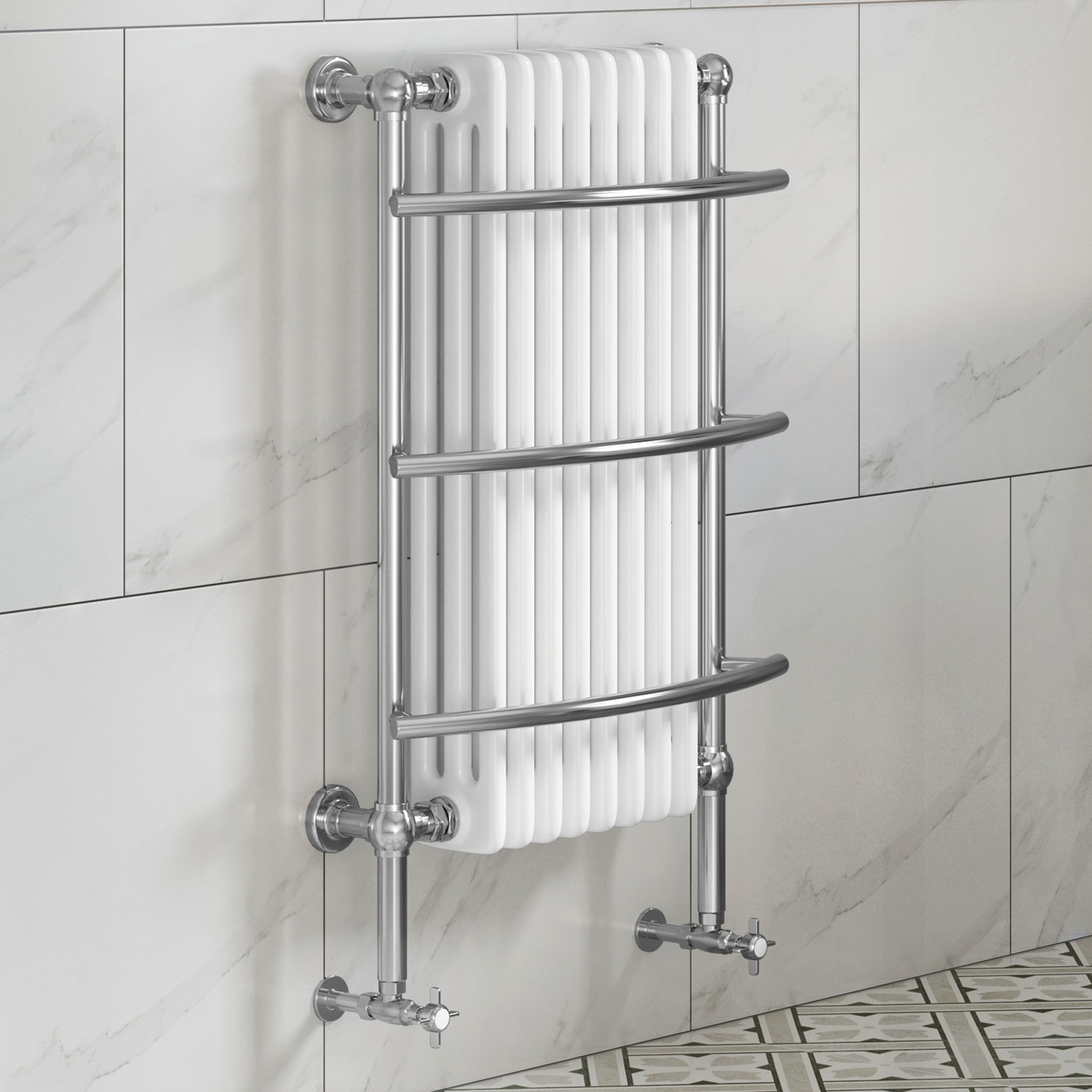 MyLife Ashbourne Traditional Wall Mounted Heated Towel Rail 1000 x 635 x 230mm