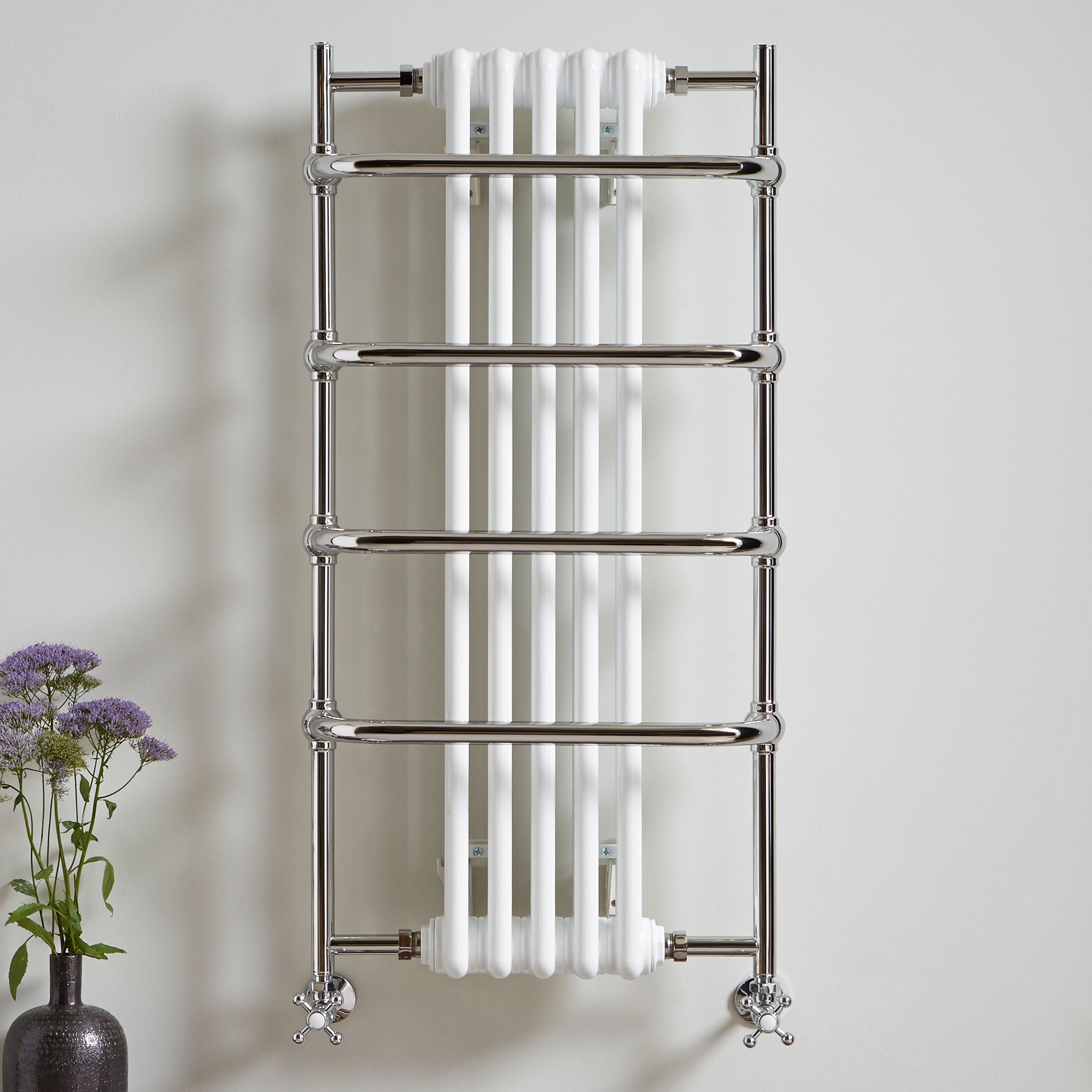 Vogue Sequel V Wall Mounted Heated Towel Rail 1000 x 525mm