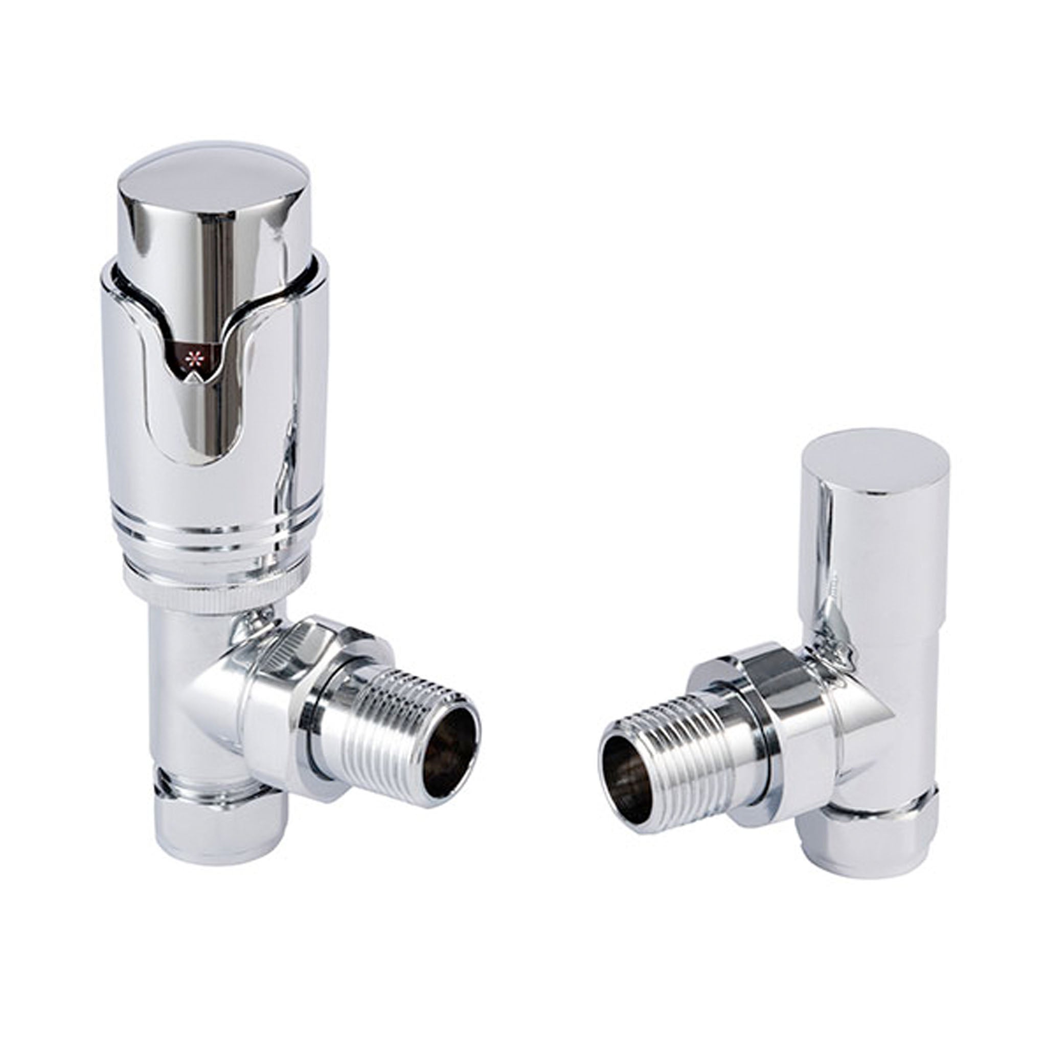 Vogue Arne Thermostatic Angled Valves 1/2" x 15mm (Pair)