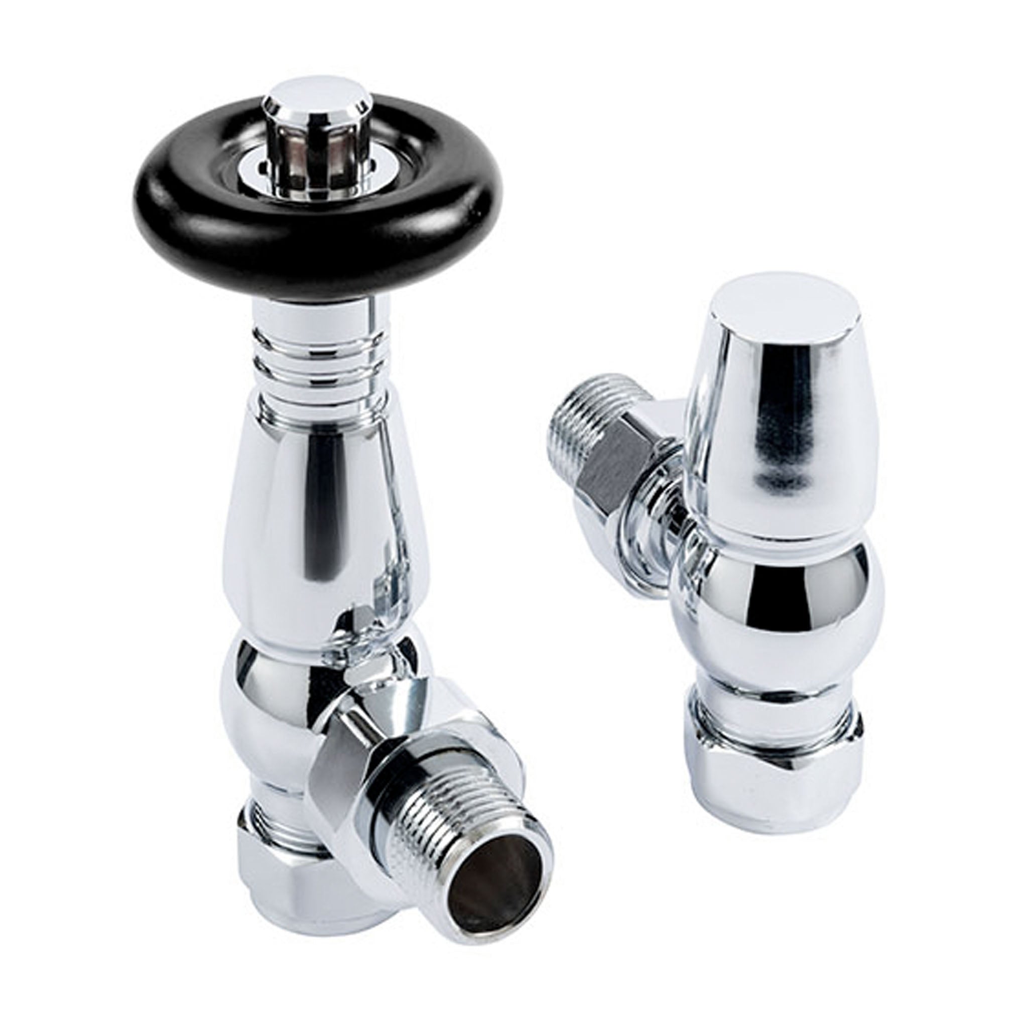 Vogue Excelsior Thermostatic Angled Valves 1/2" x 15mm (Pair)